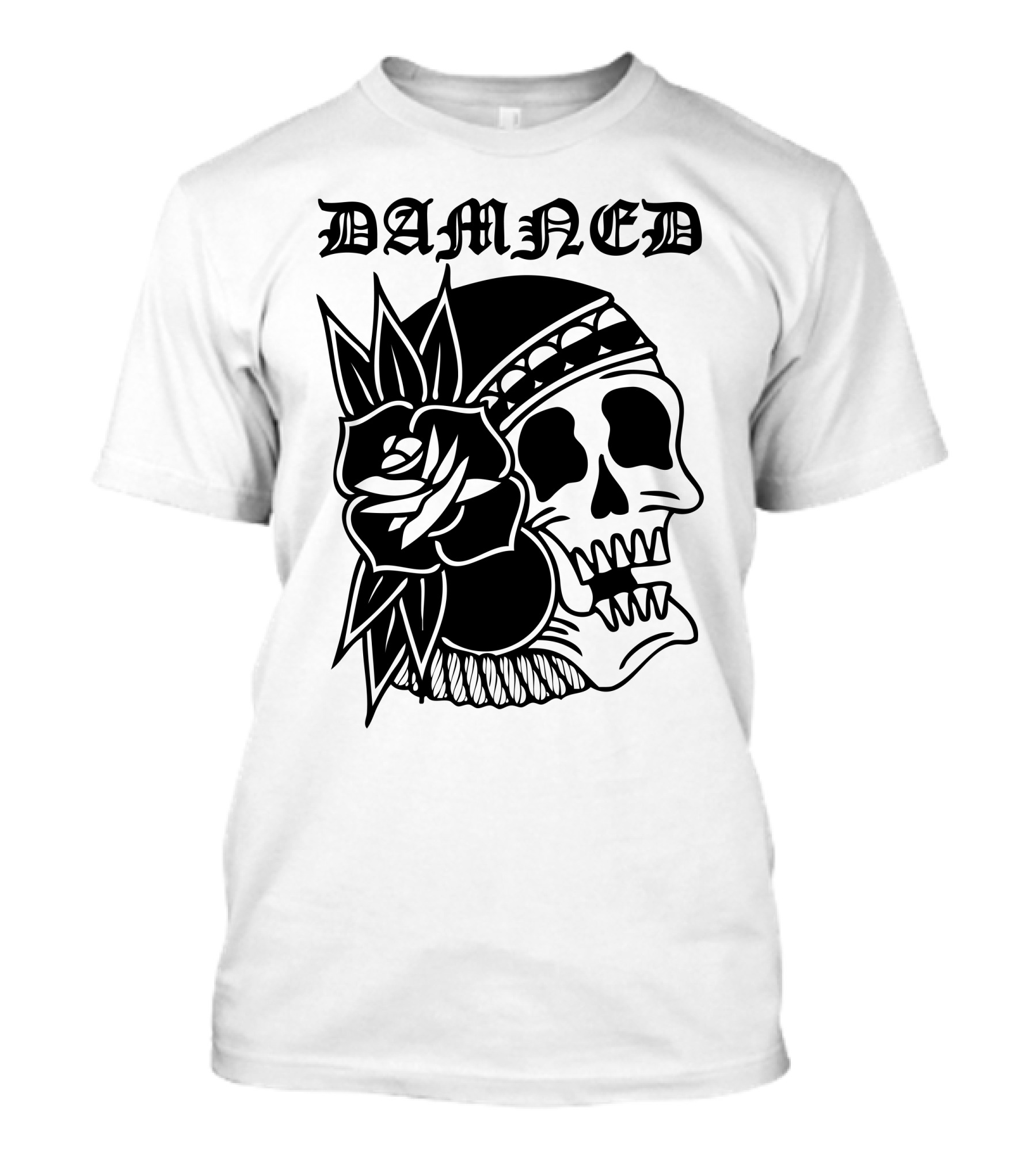 DAMNED Skull Rose Bandana T-Shirt