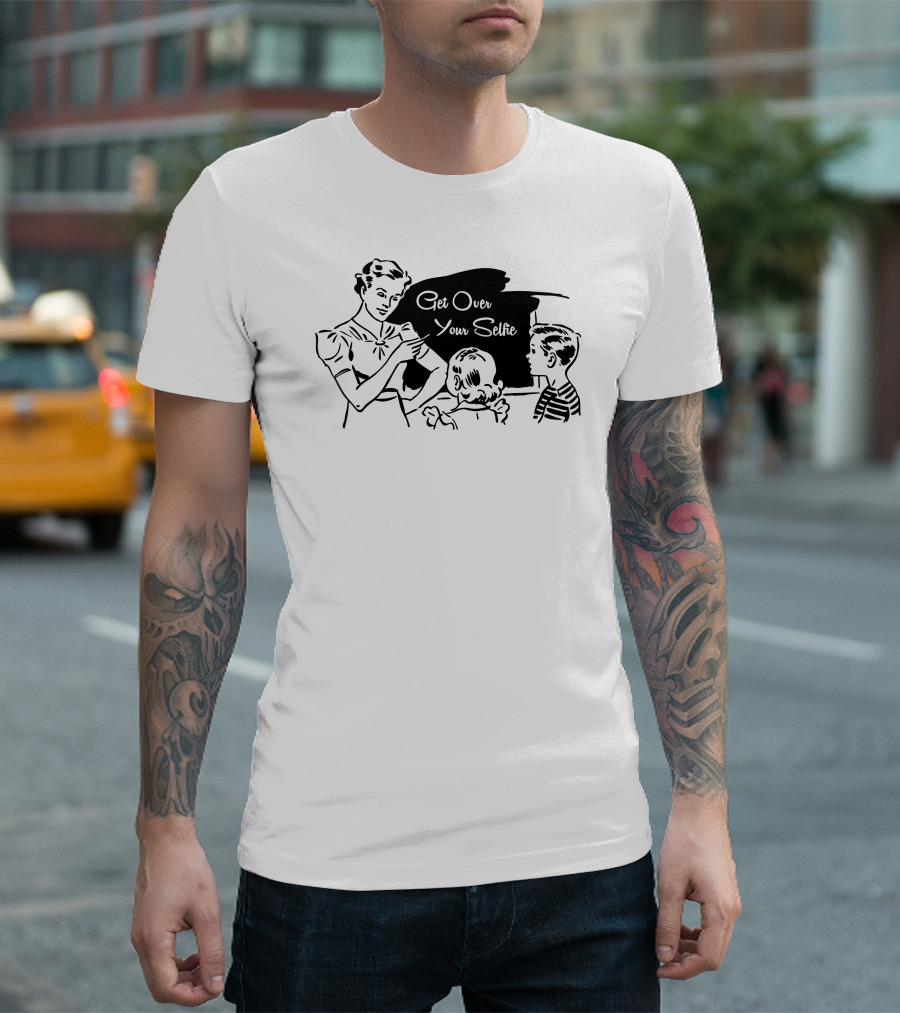 Get Over Your Selfie Retro Family Scene T-Shirt