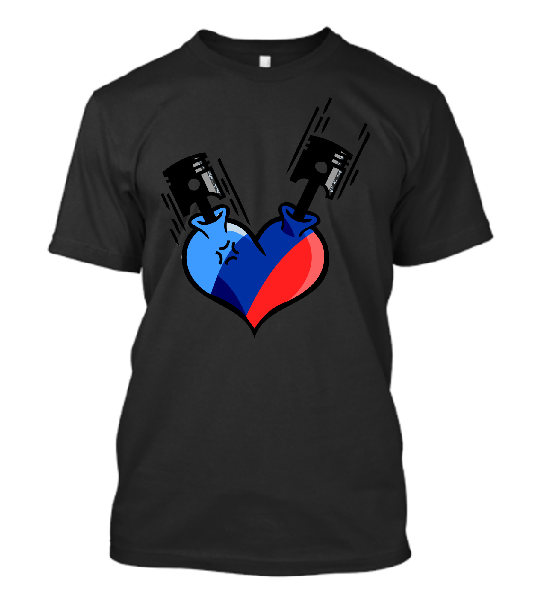 Mechanical Heart With Engine Pistons T-Shirt