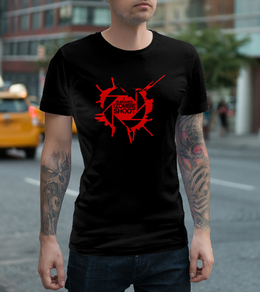 I Survived The Zombie Shoot Red Splatter T-Shirt