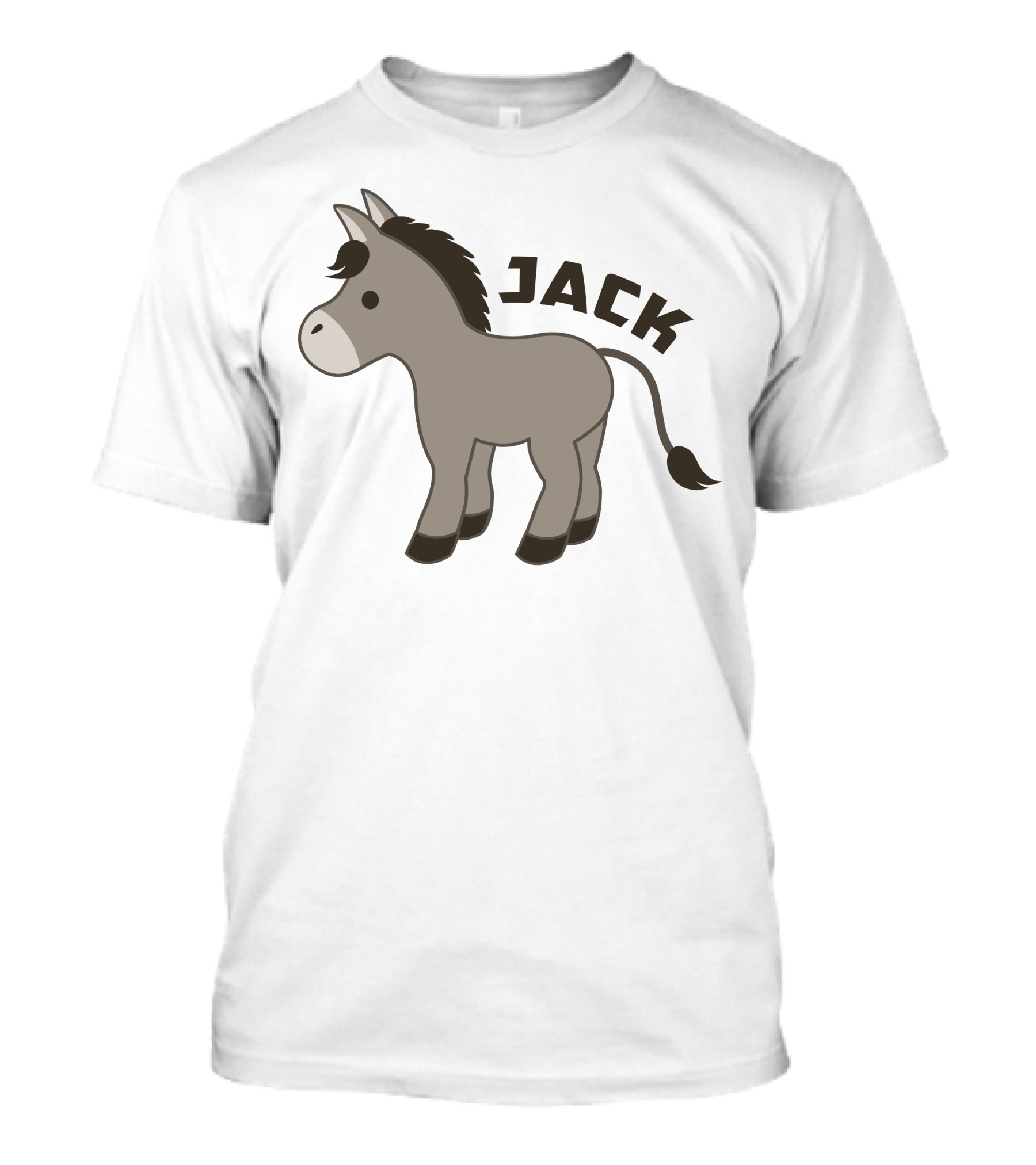 Jack The Lazy Donkey Graphic With Cartoon T-Shirt