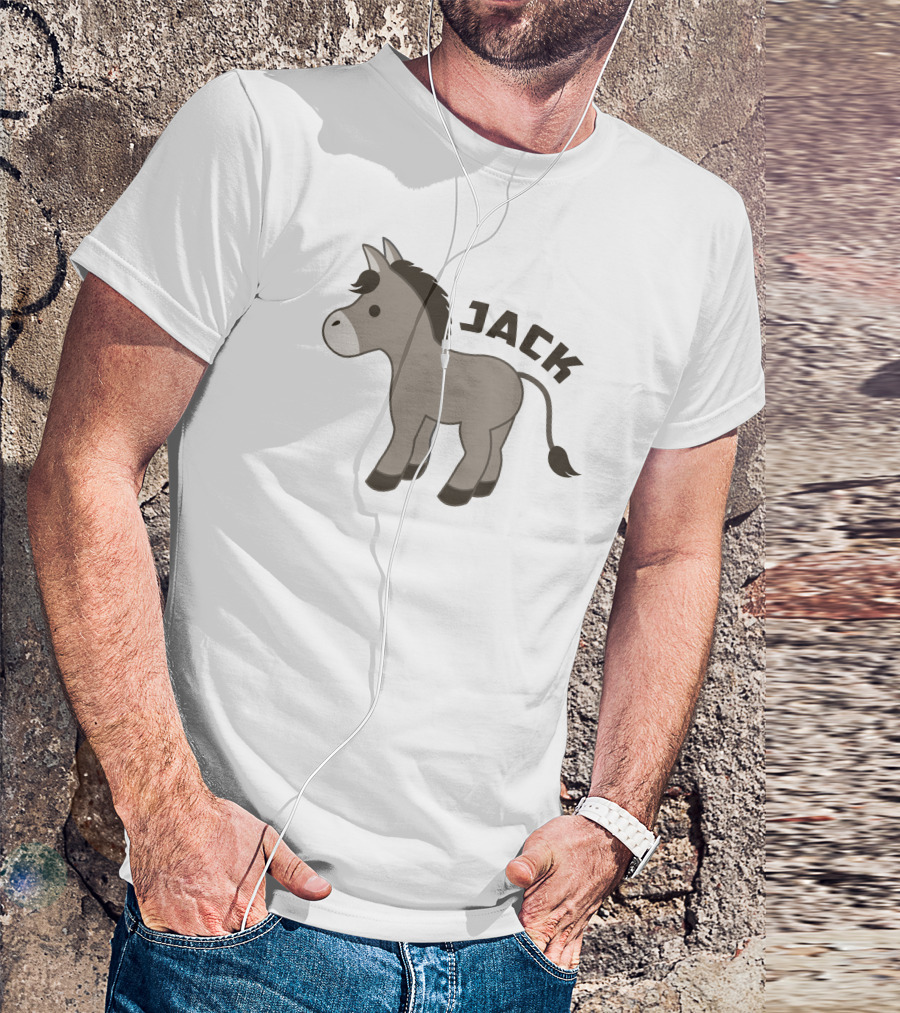 Jack The Lazy Donkey Graphic With Cartoon T-Shirt