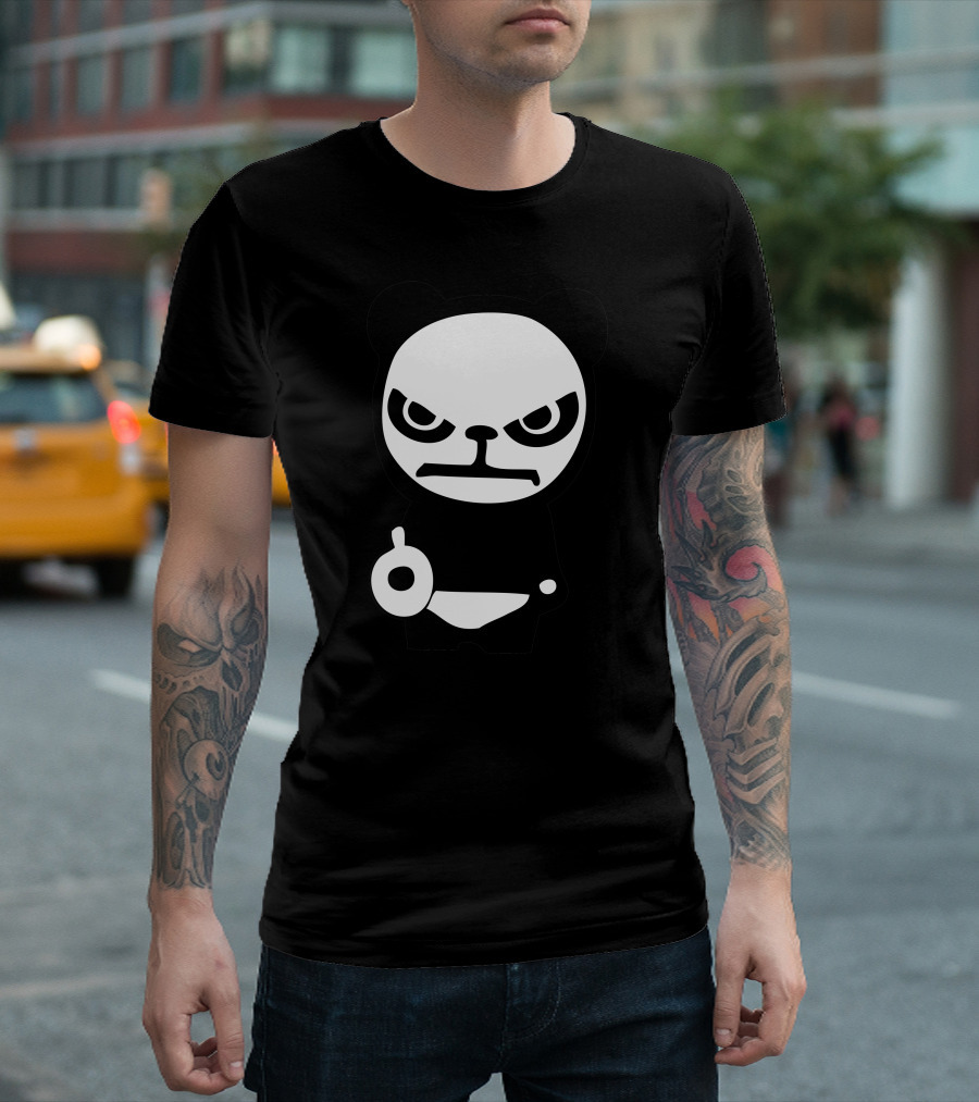 Make My Day Angry Panda with Toy Gun T-Shirt