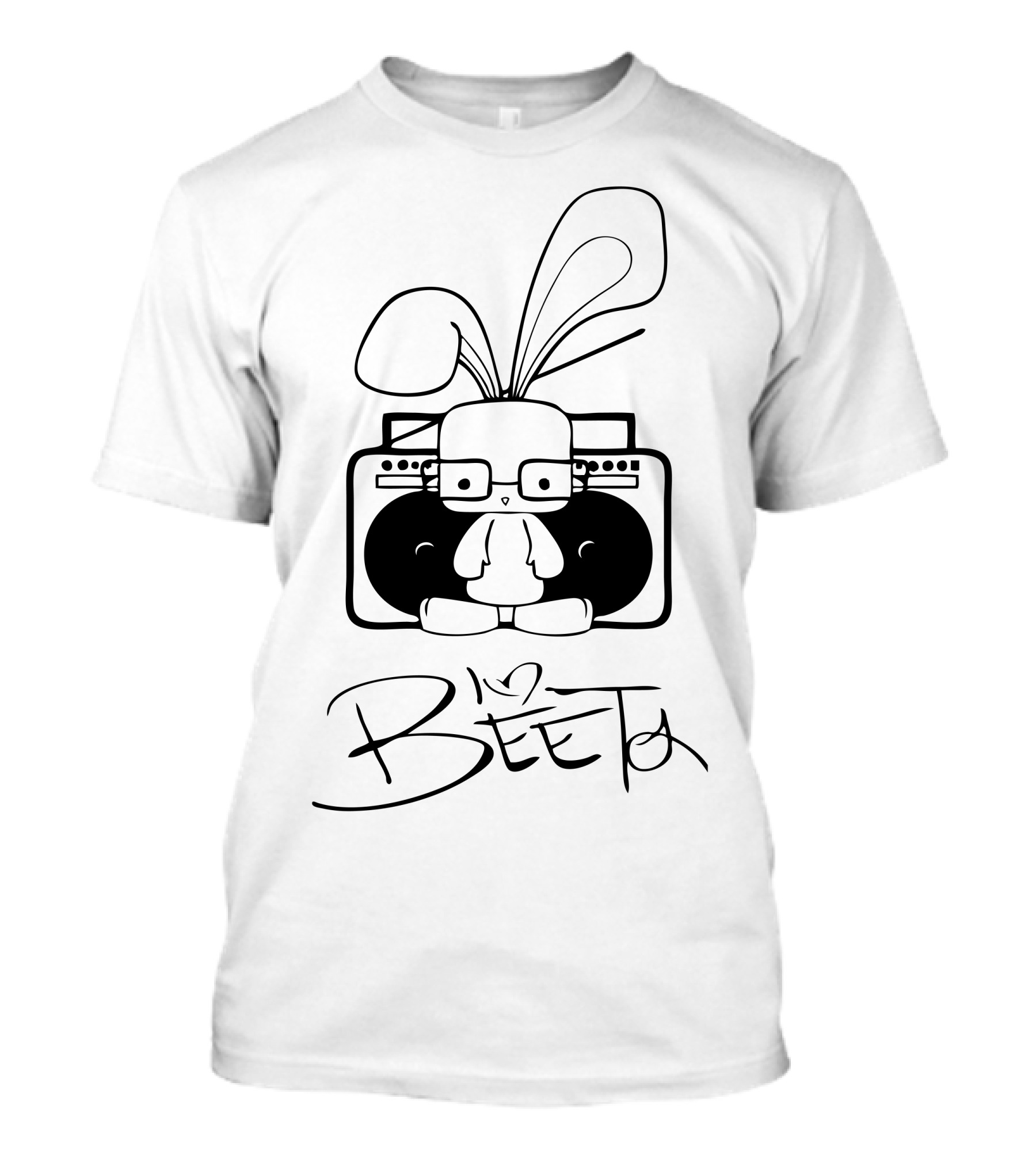 I Heart Beeta Boombox Rabbit T-Shirt