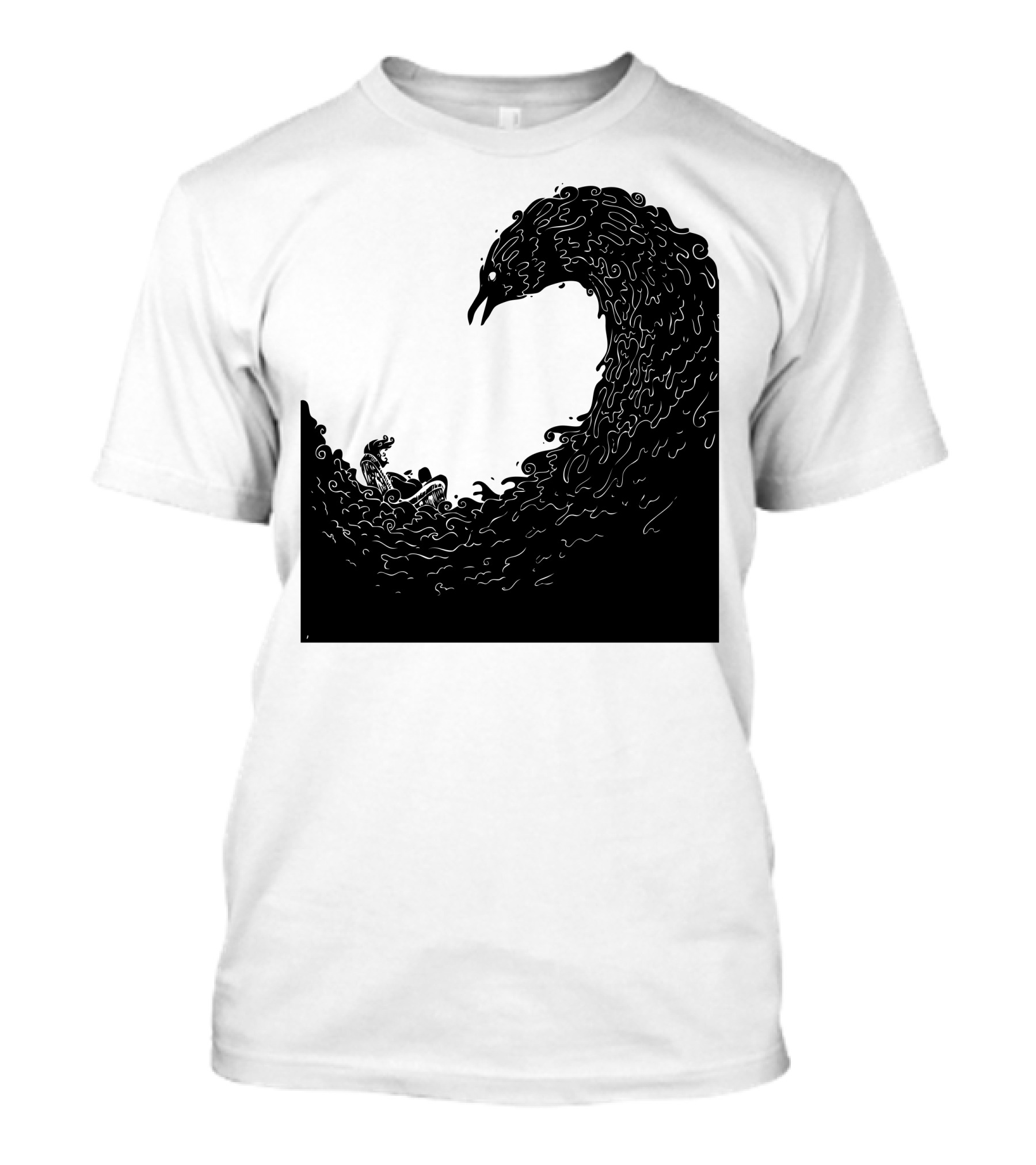 Never More Raven Wave Darkness T-Shirt