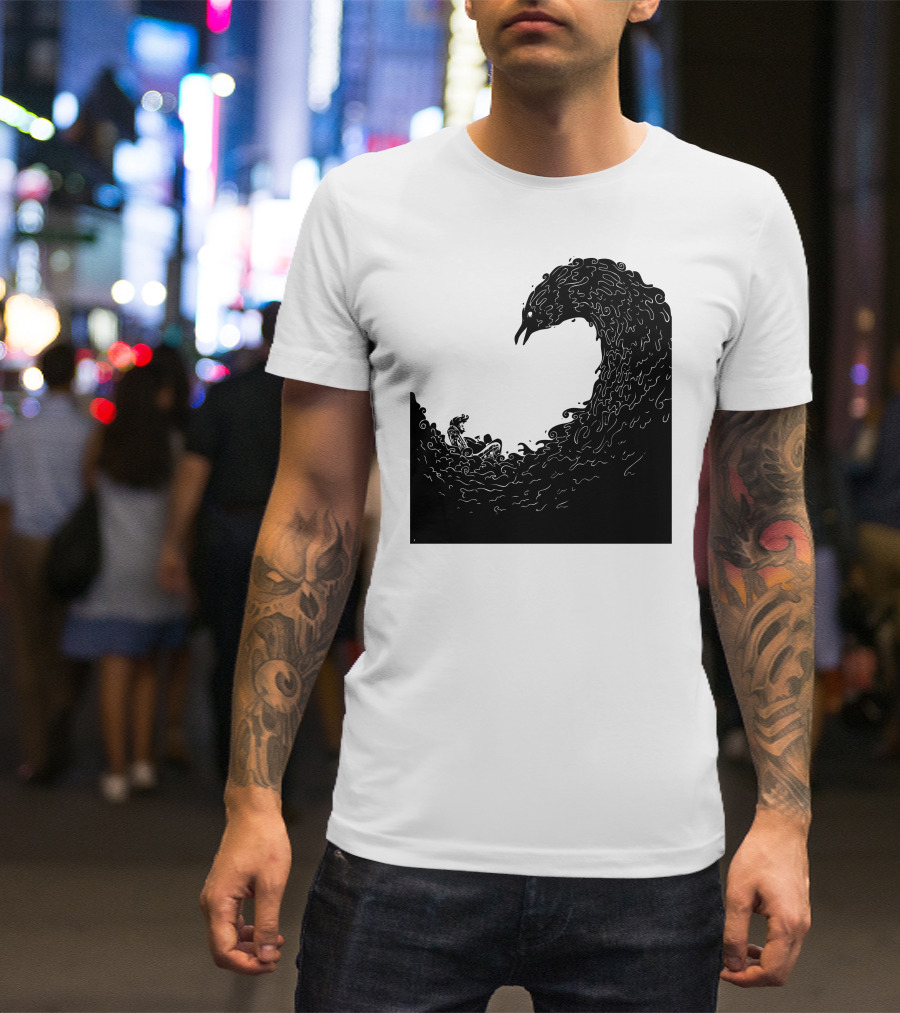 Never More Raven Wave Darkness T-Shirt