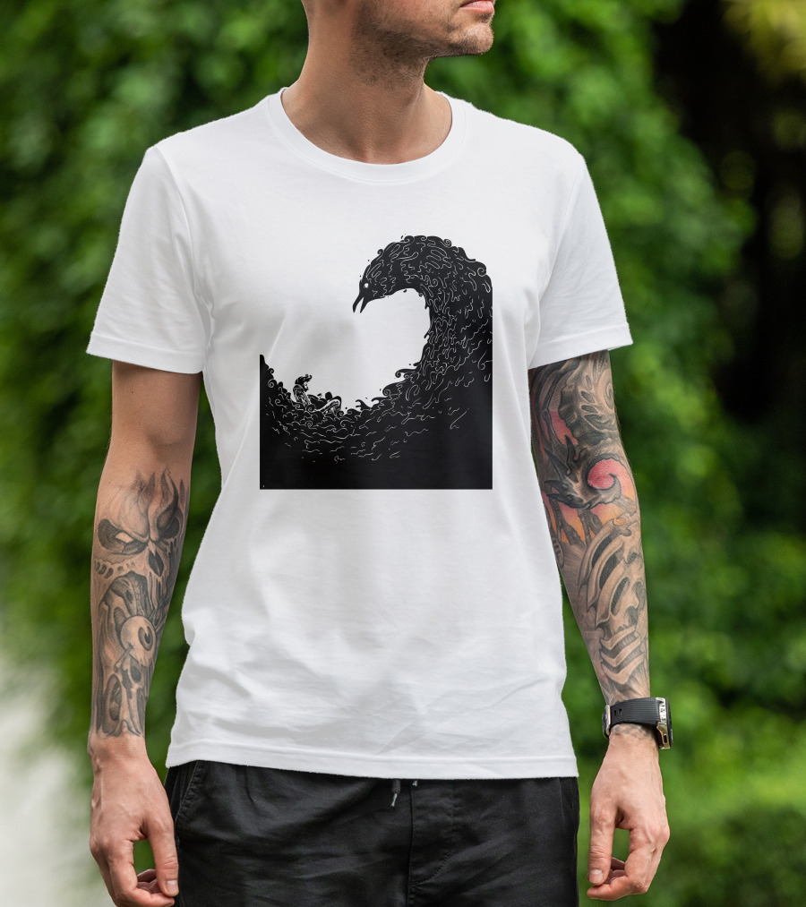 Never More Raven Wave Darkness T-Shirt