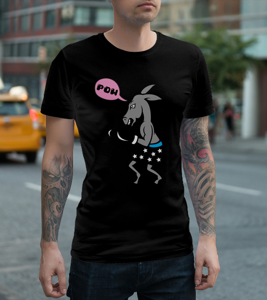 POW Boxing Donkey Stars T-Shirt