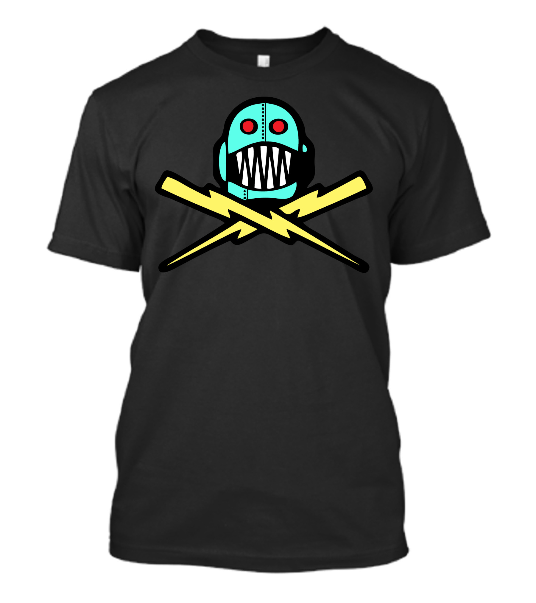 Robot Killer Lightning Face T-Shirt