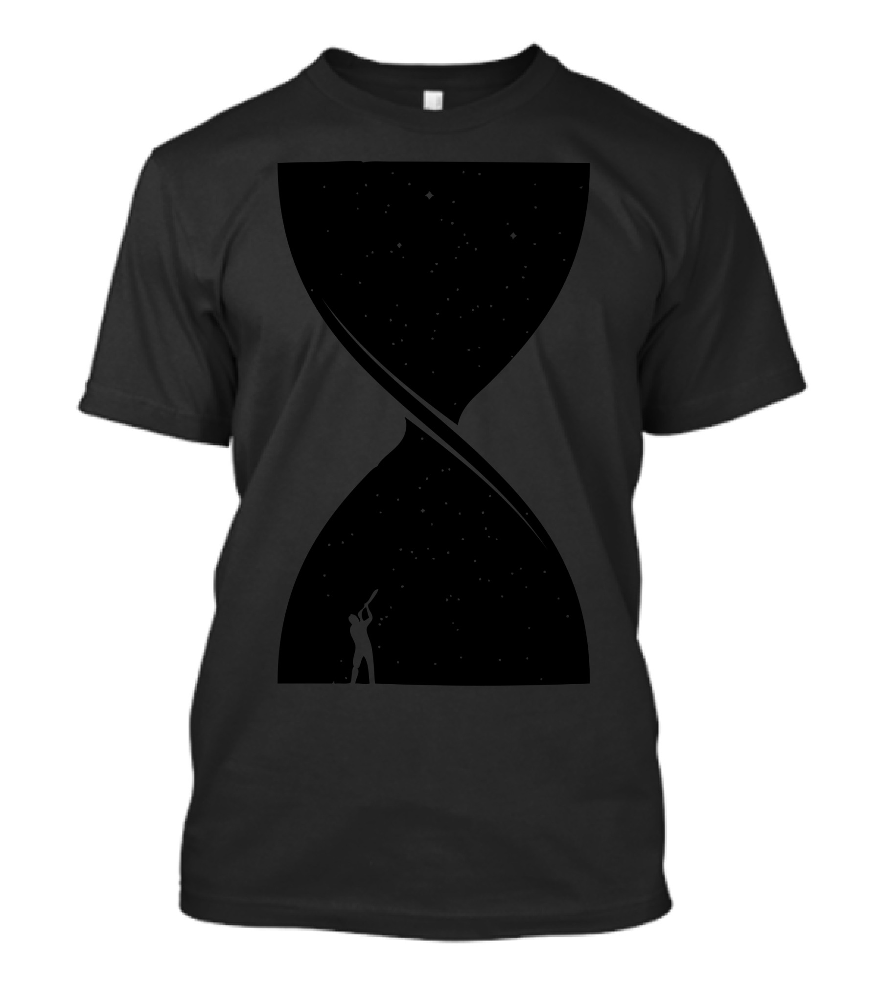 Space Time Stargazer Hourglass Galaxy T-Shirt