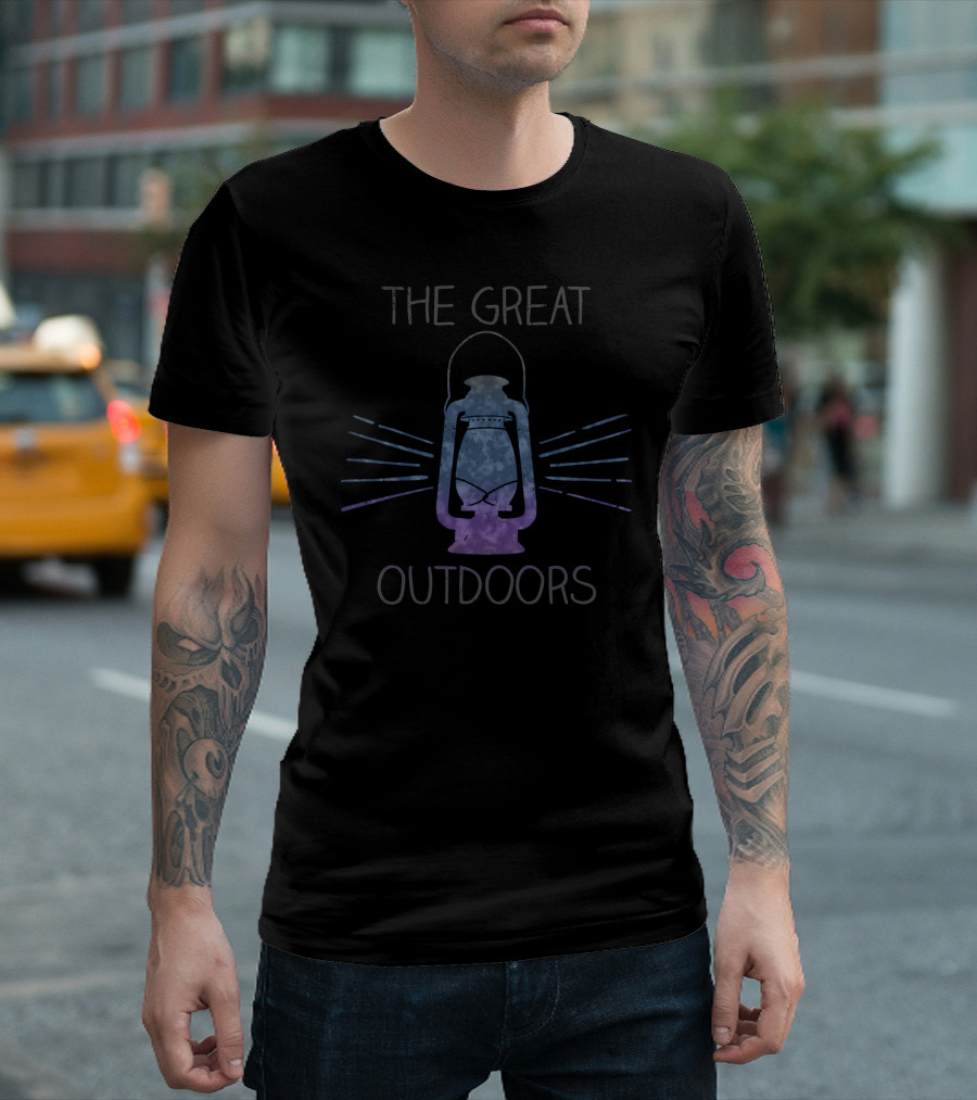 The Great Outdoors Lantern with Starry Night Illumination T-Shirt