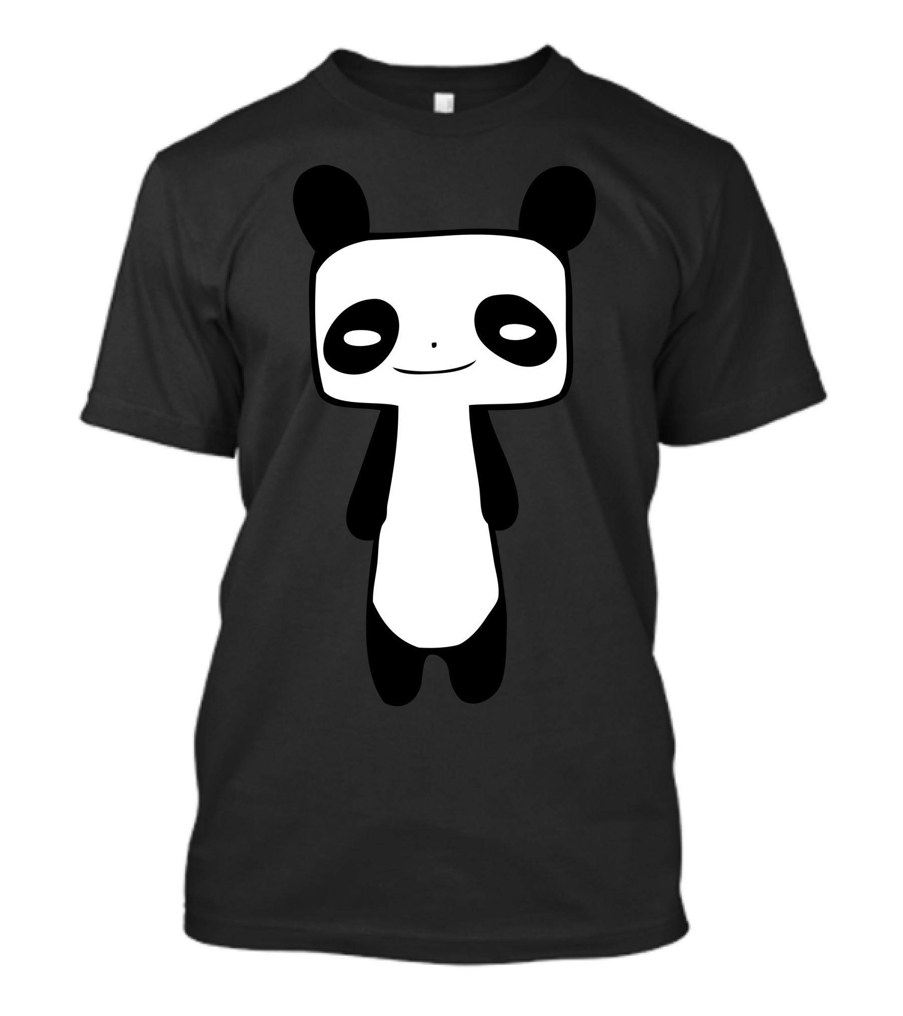 Thin Panda Cute Cartoon Character T-Shirt