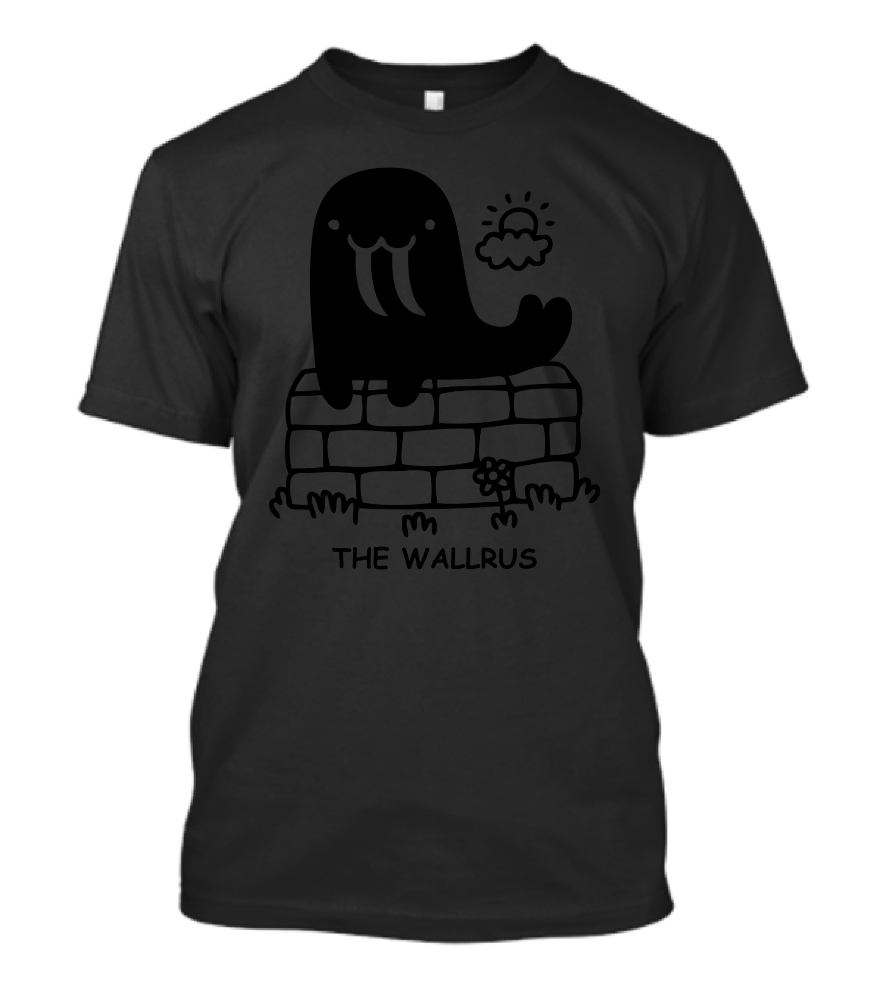 The Wallrus Sitting On The Block With Sun And Clouds T-Shirt