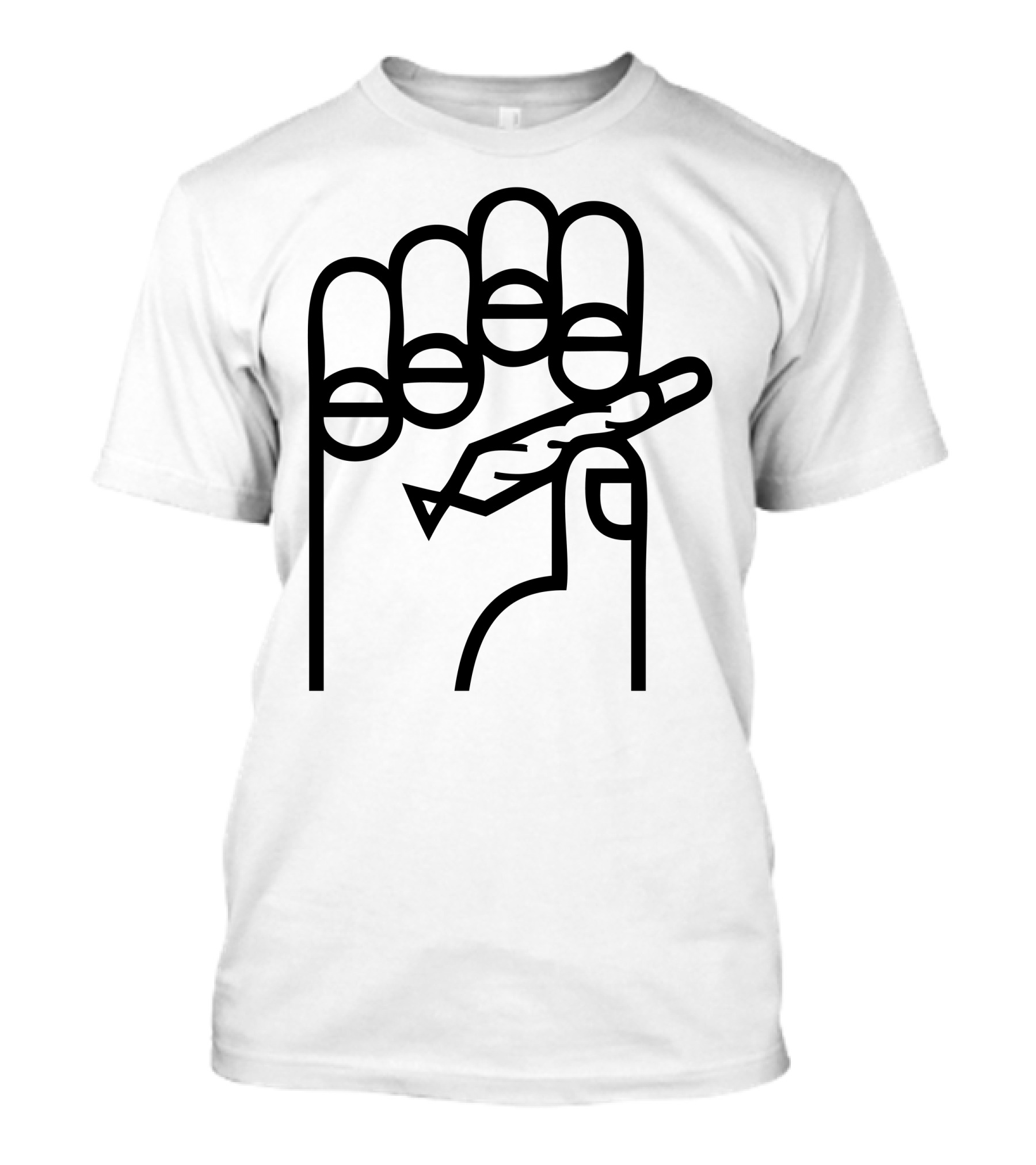 Weed In Hand Minimalist Line T-Shirt