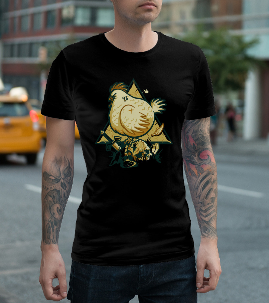 Finger Lickin Deathwish Skull and Chicken Pyramid T-Shirt