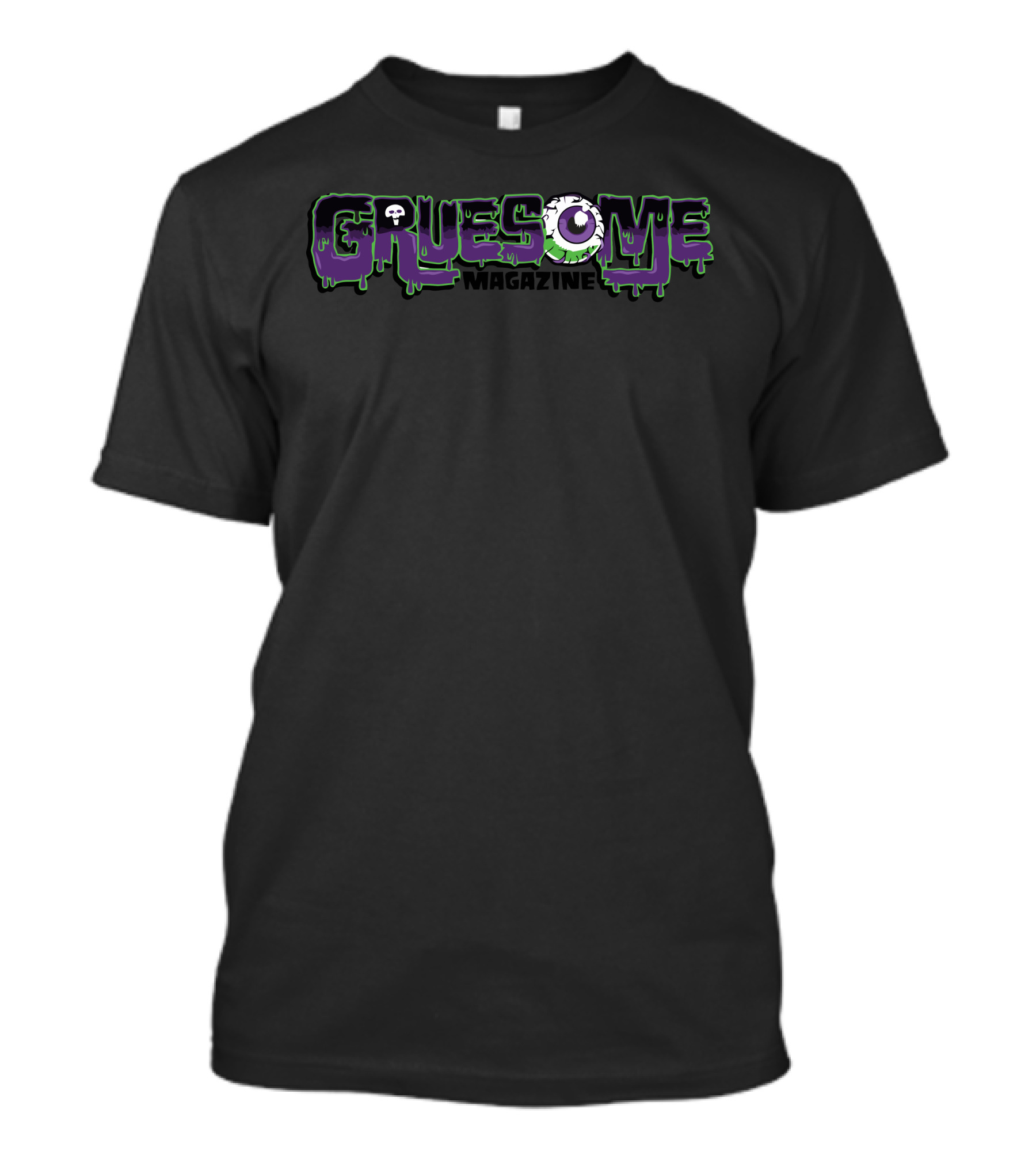 Gruesome Magazine Purple And Green Dripping Eyeball T-Shirt