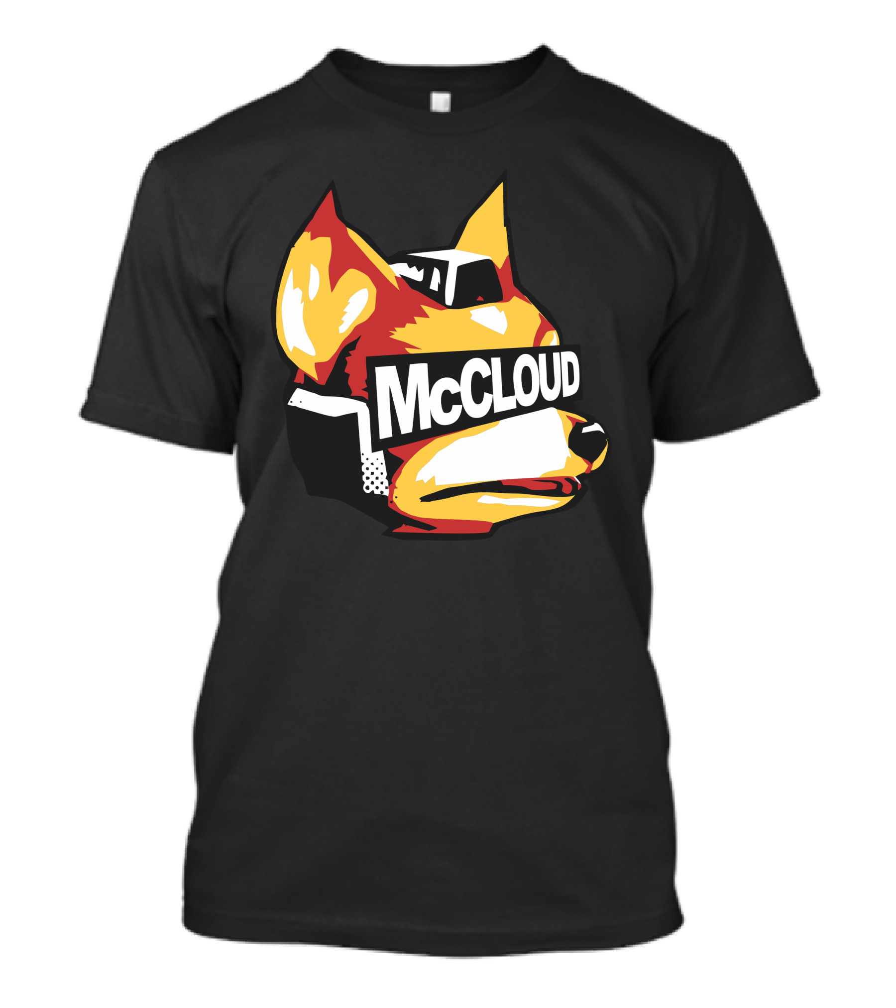 Halftone Fox McCloud Retro Gaming T-Shirt