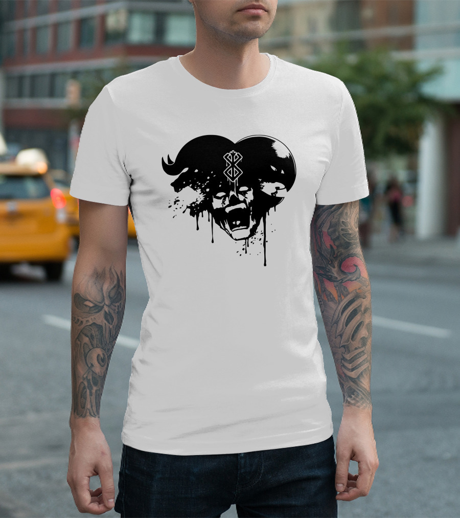 Heart Of Darkness Tribal Skull Symbolism T-Shirt