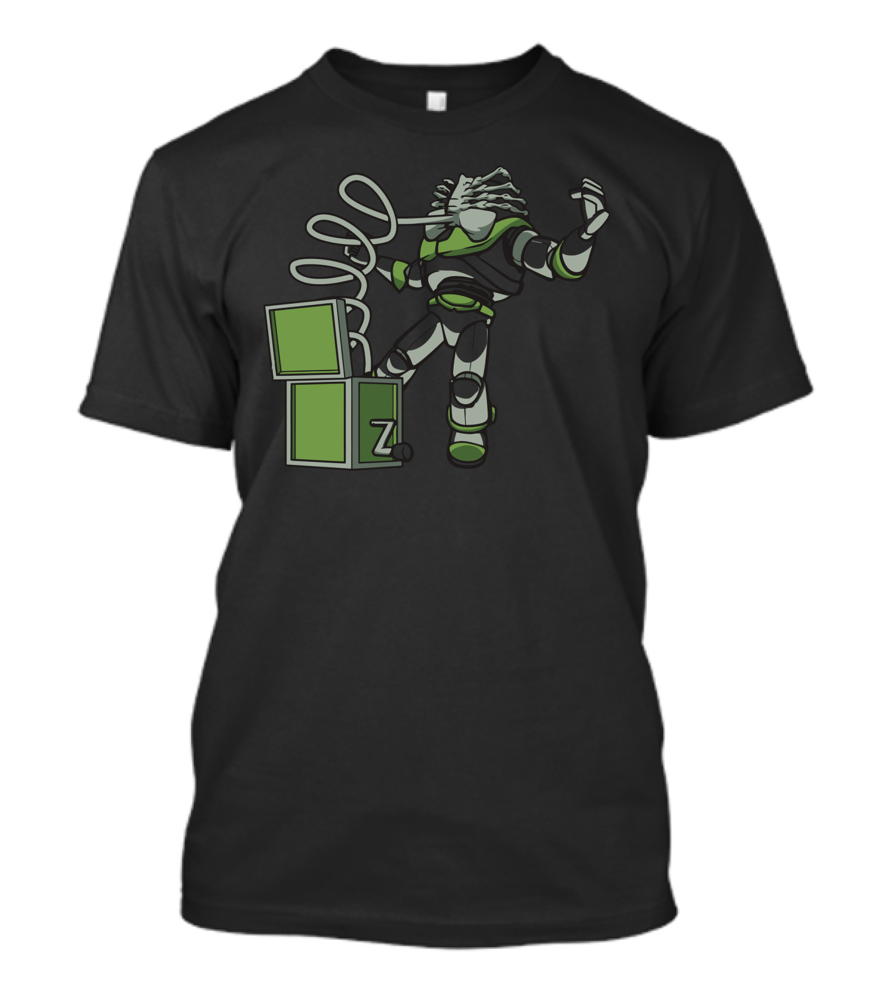 Hug In A Box Alien Robot Z Block T-Shirt