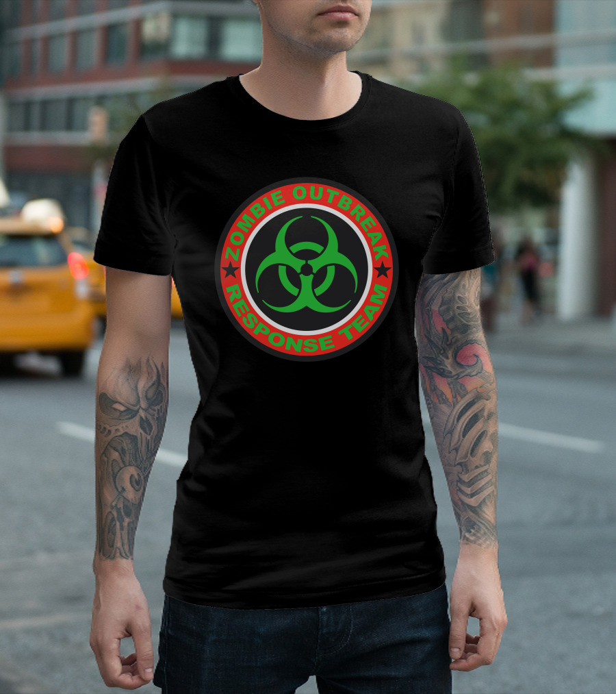 Zombie Outbreak Response Team Biohazard Circle T-Shirt