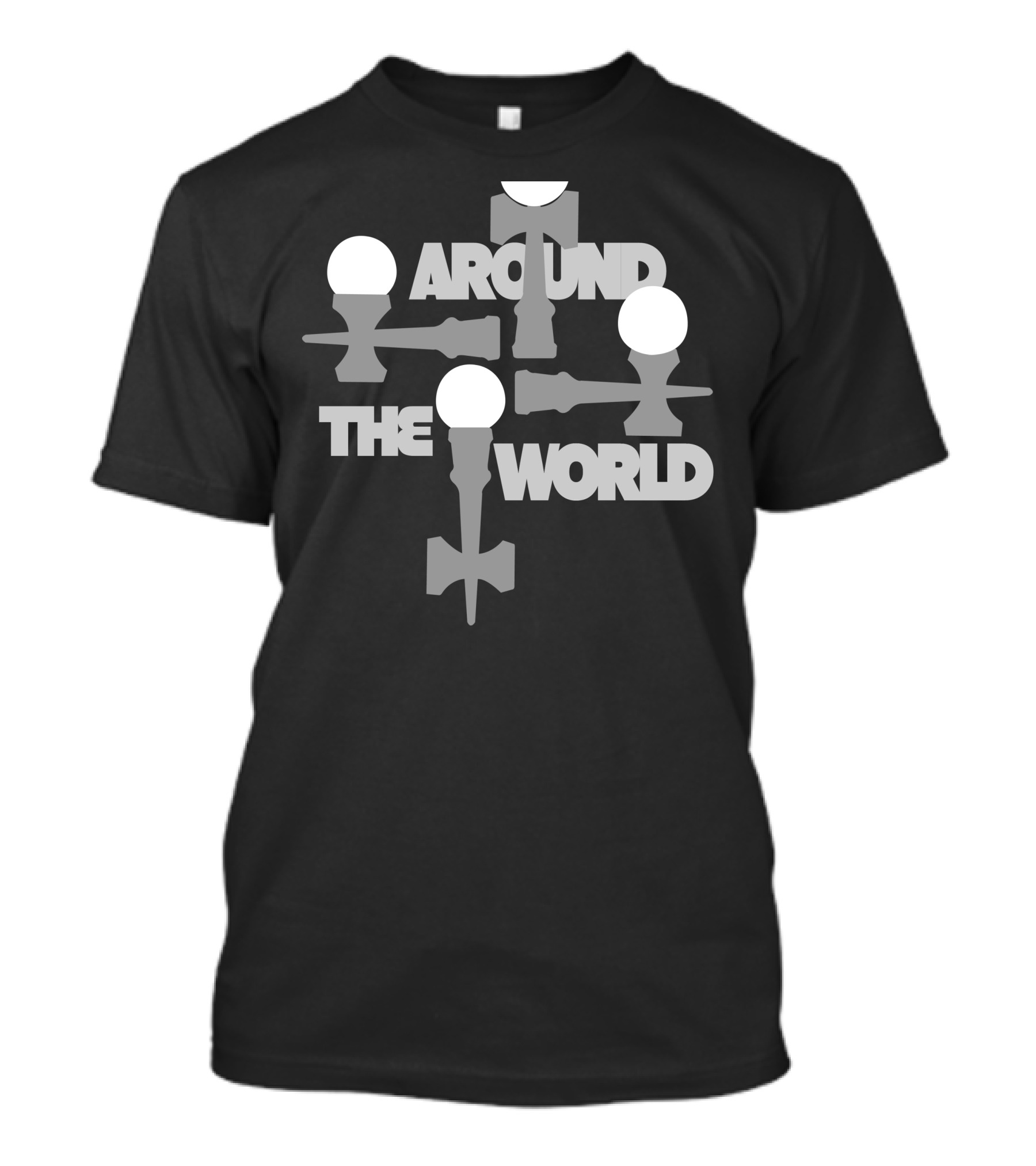 Atw Around The World 6 Grey Kendama Balls T-Shirt