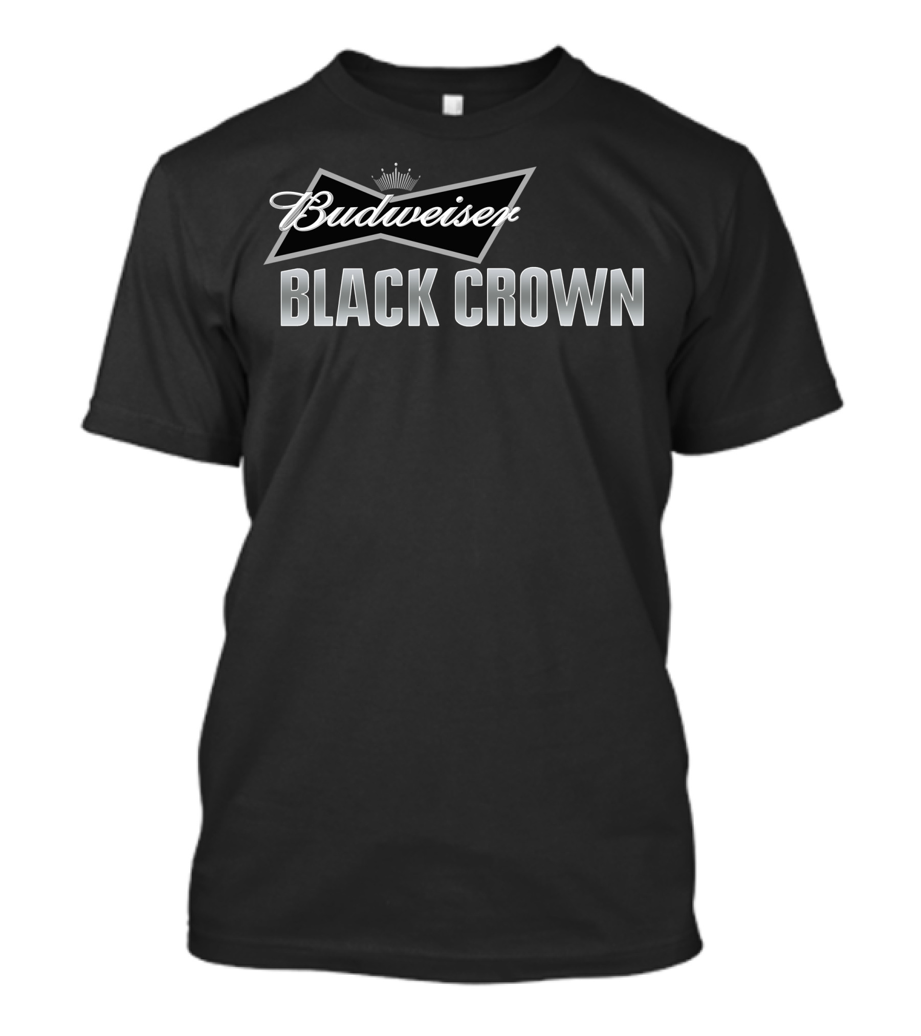 Budweiser Black Crown Beer Logo With Stylish Crown T-Shirt