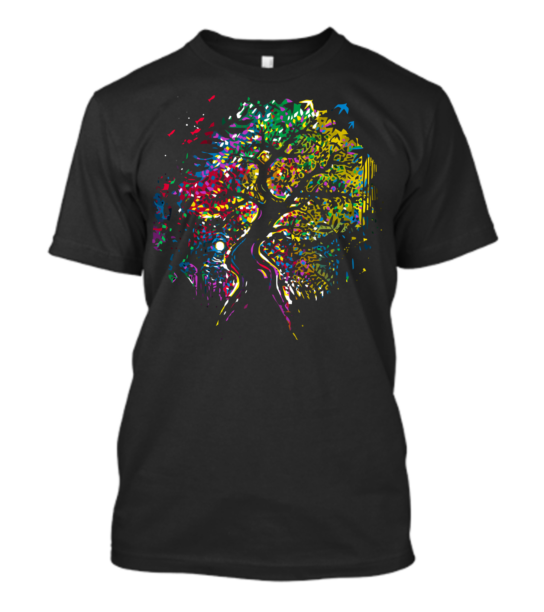Rainbow Tree Of Life With Vibrant Colors And Branch T-Shirt