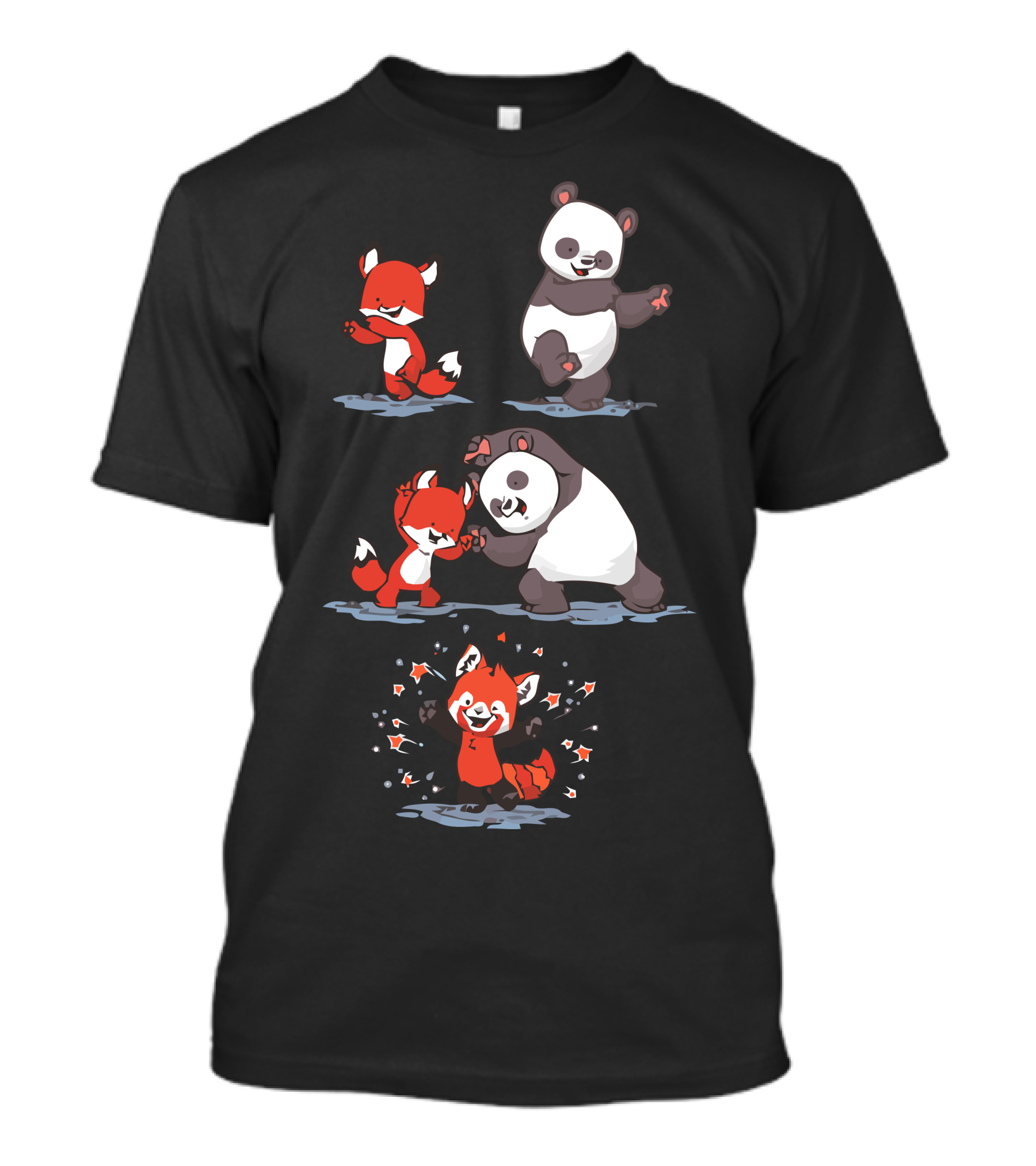 Red Fusion Panda Dance Evolution T-Shirt