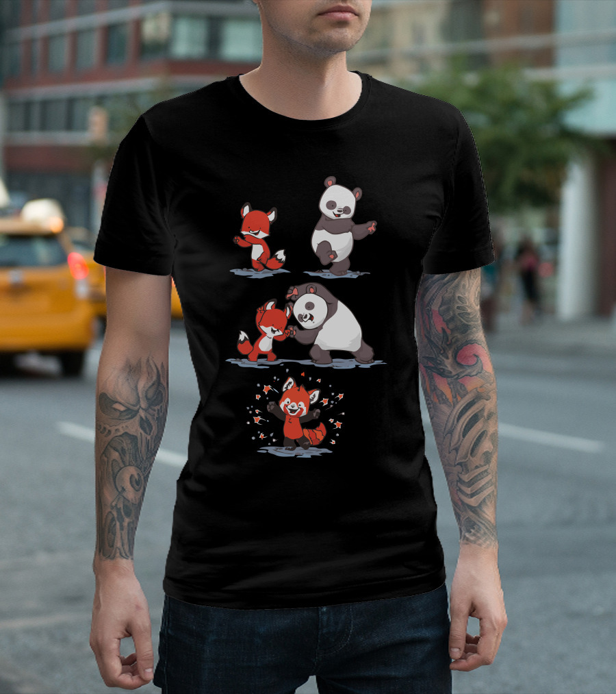 Red Fusion Panda Dance Evolution T-Shirt