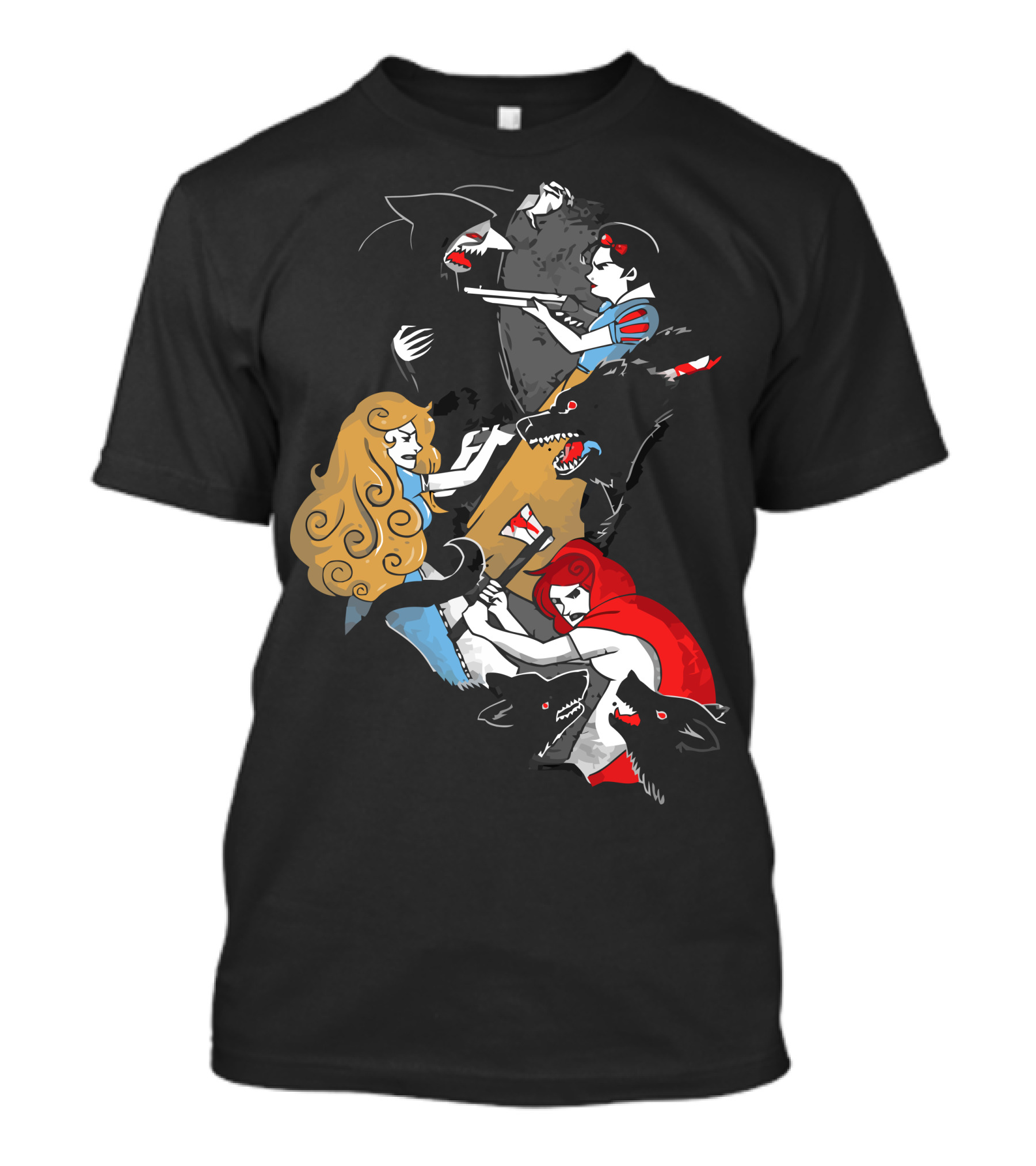 Revenge Of The Damsels Battle With Wolves And Villains T-Shirt