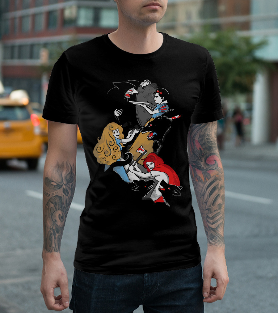 Revenge Of The Damsels Battle With Wolves And Villains T-Shirt