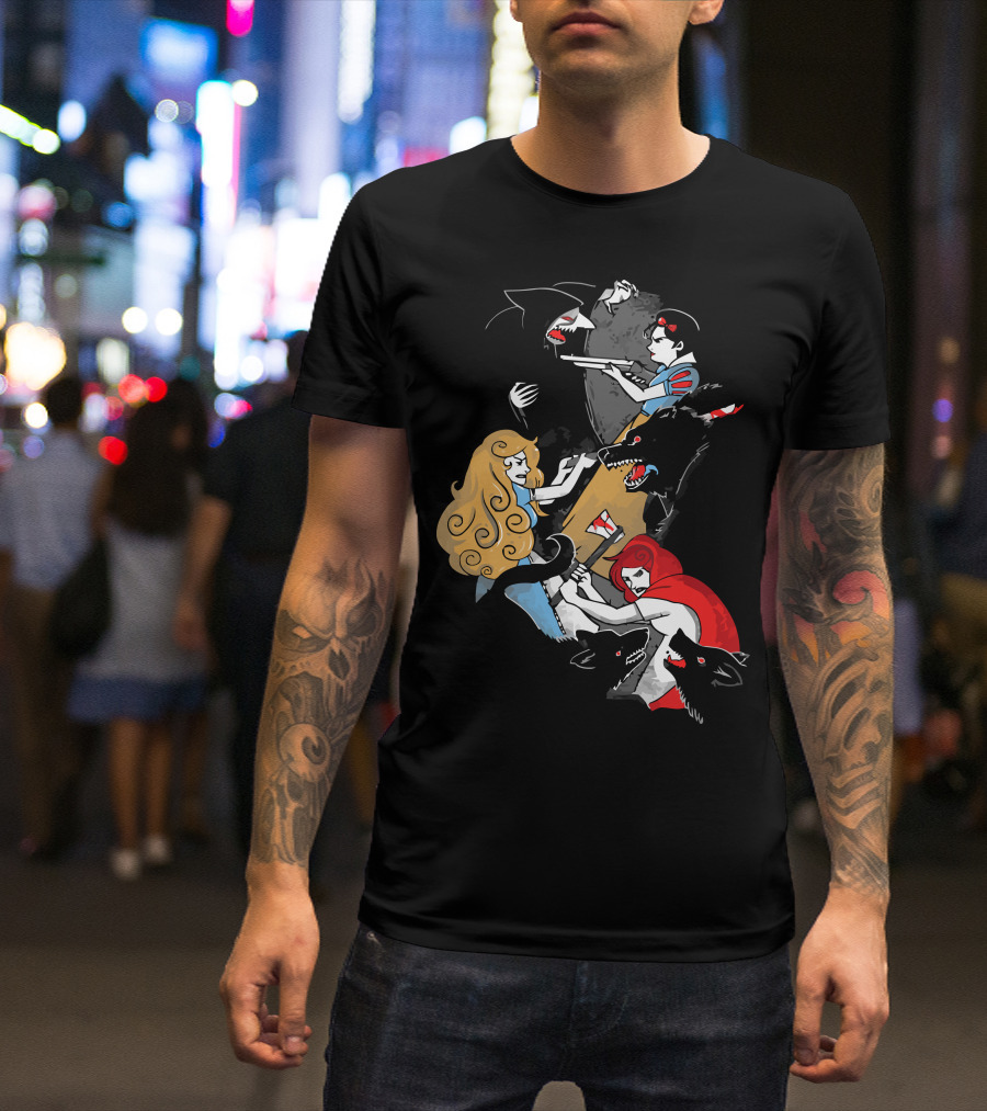 Revenge Of The Damsels Battle With Wolves And Villains T-Shirt