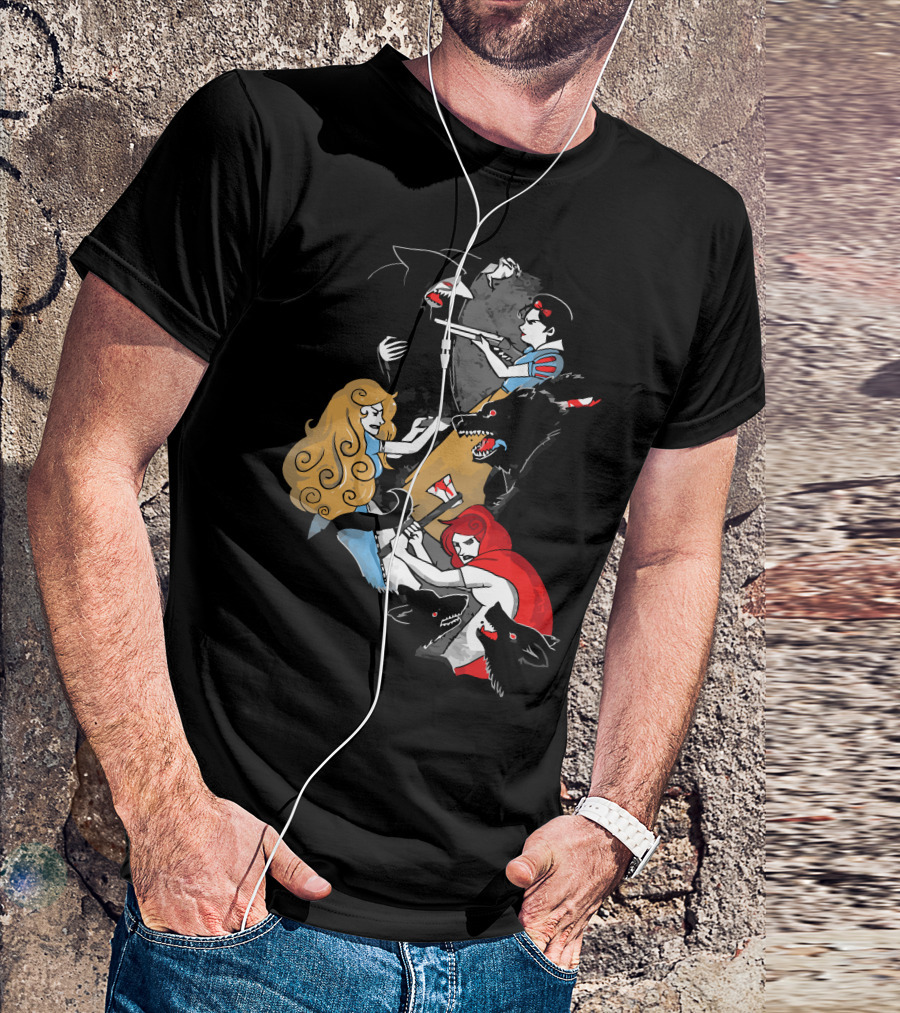 Revenge Of The Damsels Battle With Wolves And Villains T-Shirt