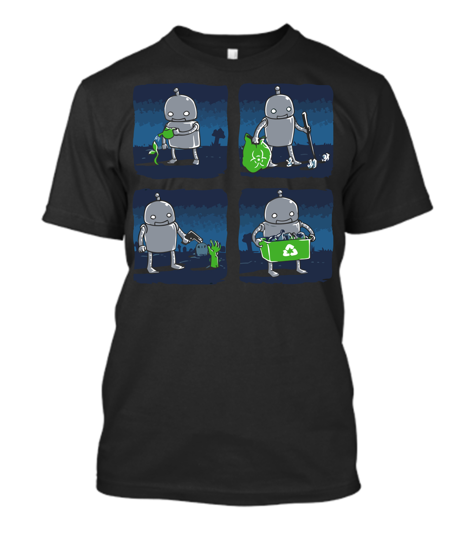 Saving The World One Small Step At A Time Robot Recycling Initiative T-Shirt