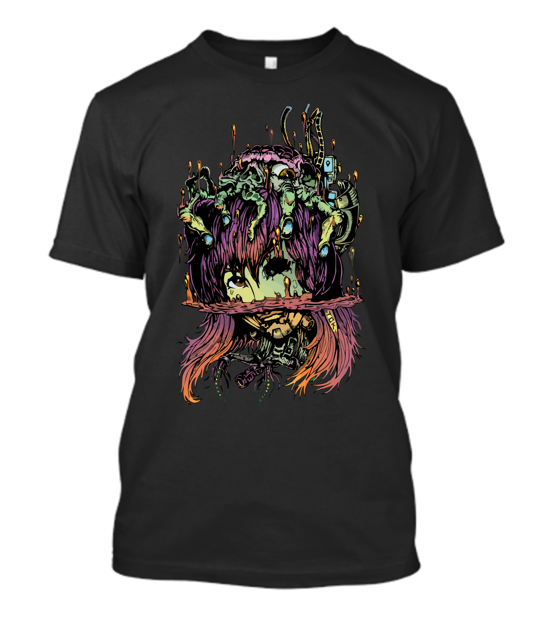 Skhost In The Shell Melting Cyberpunk Fusion T-Shirt