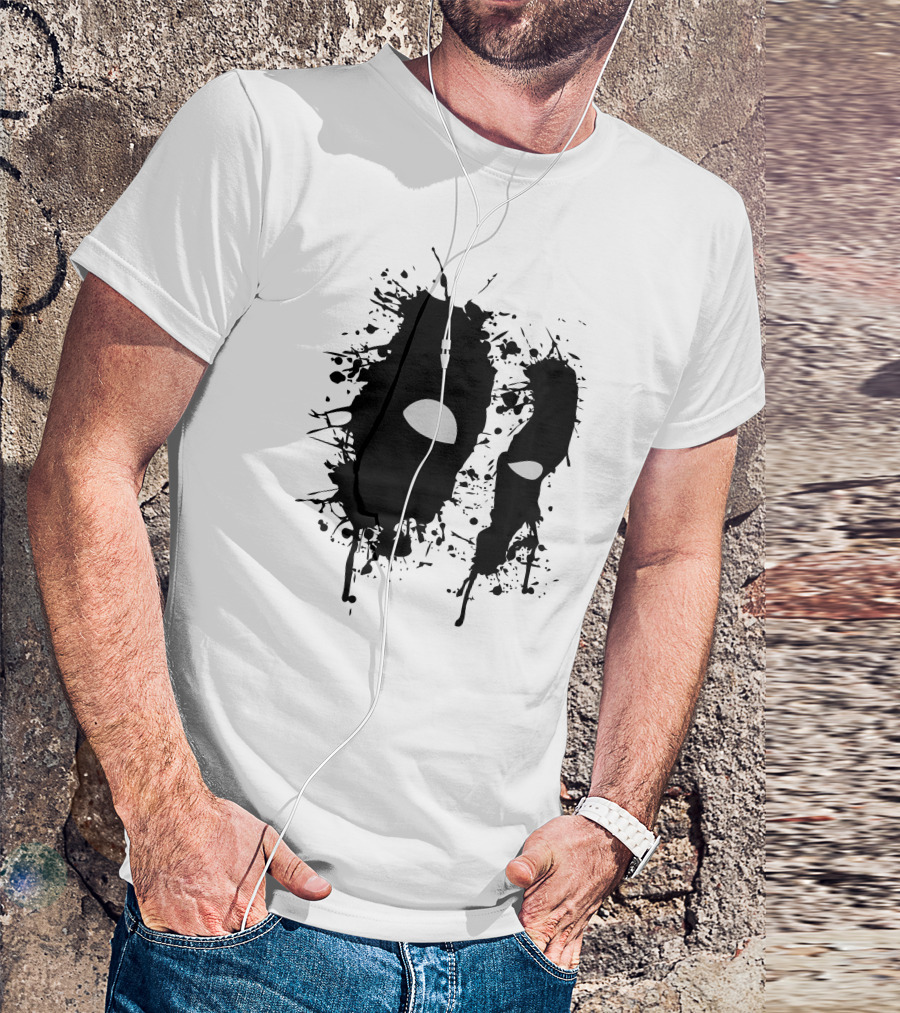 Deadpool Mask Splatter T-Shirt