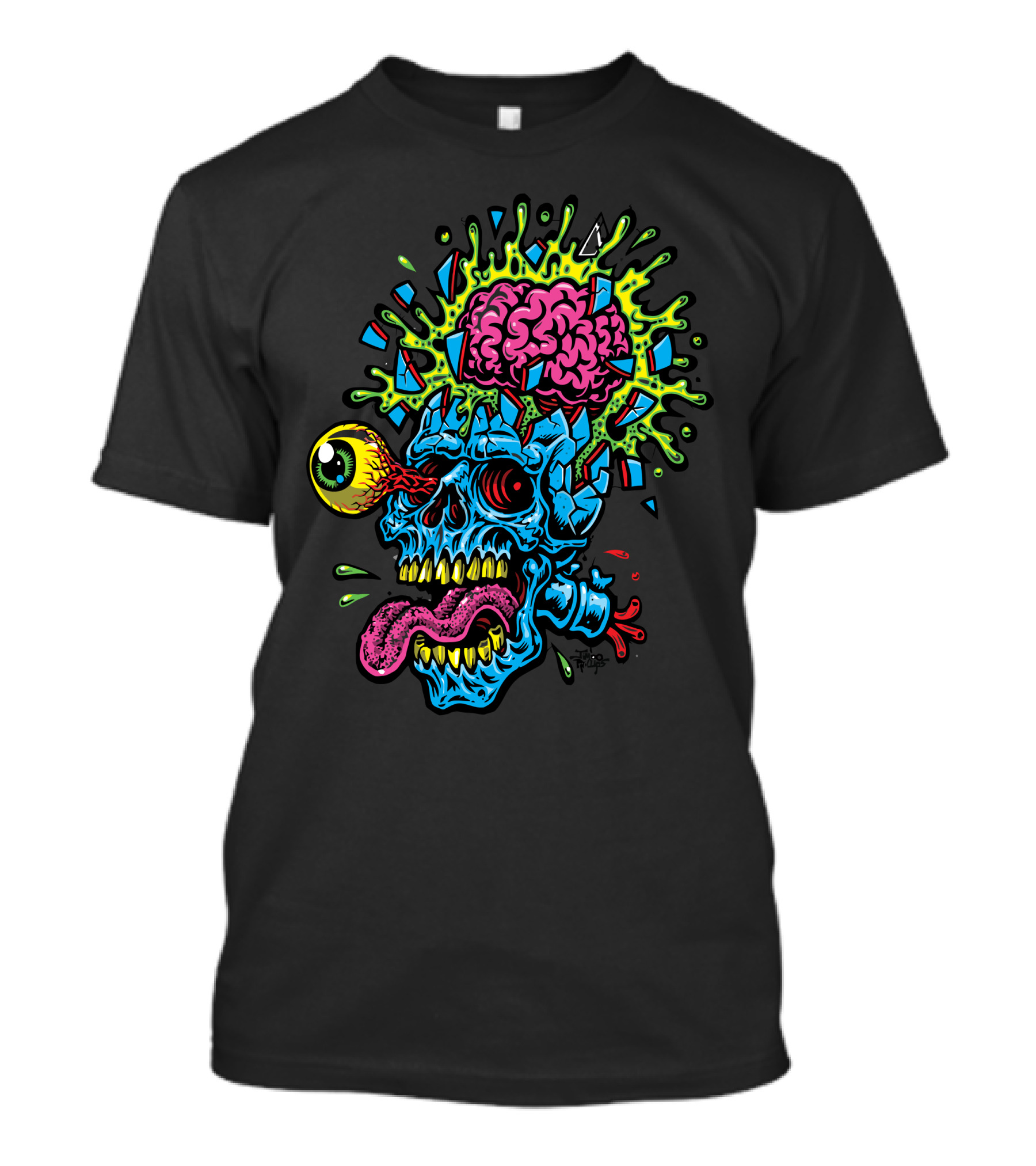 Skullblast Explosive Brain Eye Burst T-Shirt