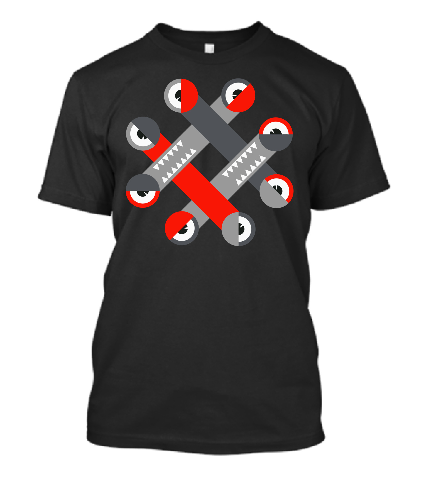 Sleepy Hashtag Overlapping Geometric Circles And Arrows T-Shirt