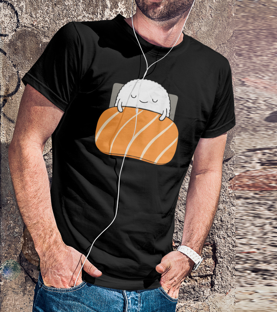 Sleepy Sushi Bedroll Salmon Sushi Blanket T-Shirt