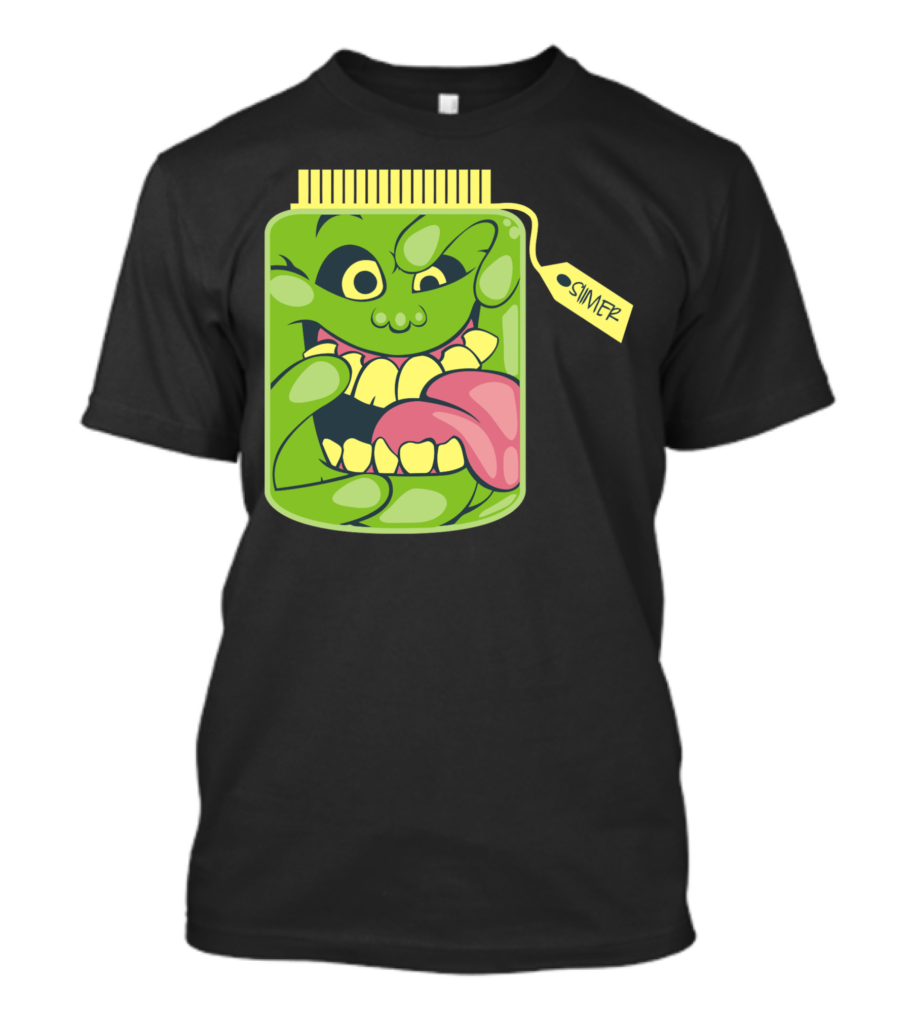 Slimer Green Goo Jar With Tongue And Teeth T-Shirt