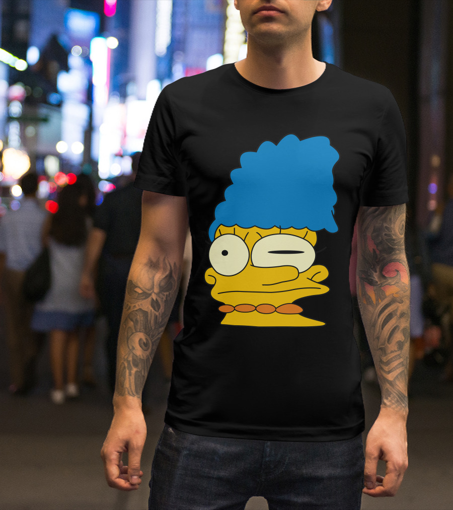 Marge Simpson Smeared Face Meme T-Shirt