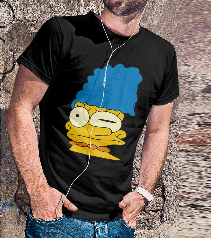 Marge Simpson Smeared Face Meme T-Shirt