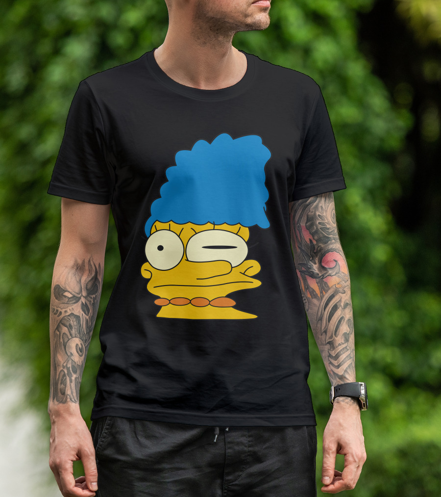 Marge Simpson Smeared Face Meme T-Shirt
