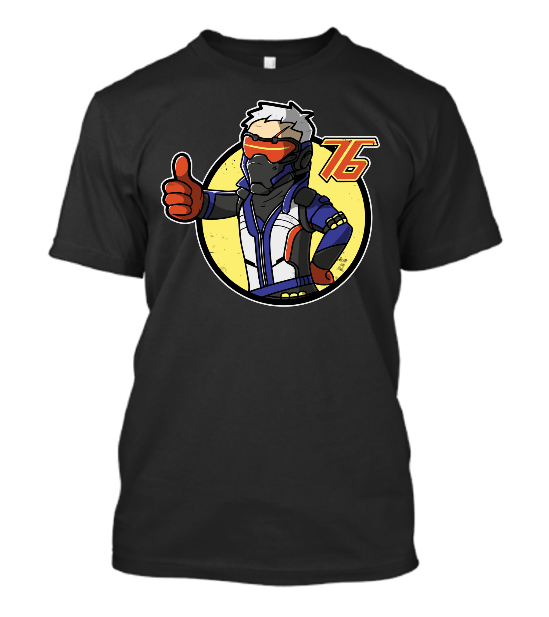 Soldier Boy 76 Thumbs Up Icon With Character In Blue Armor And Red Visor T-Shirt