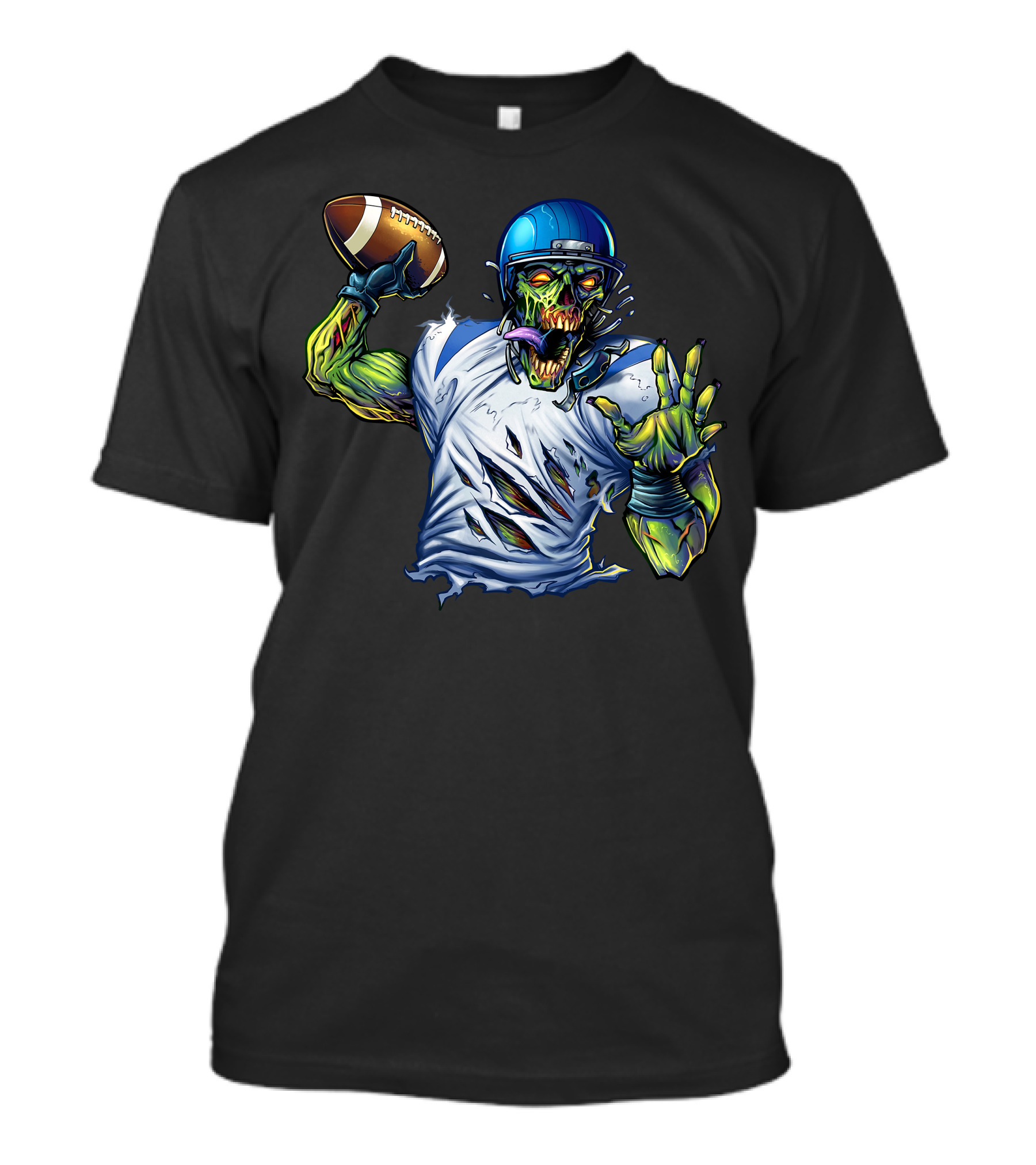 Zombie Football Quarterback Throwing A Football T-Shirt