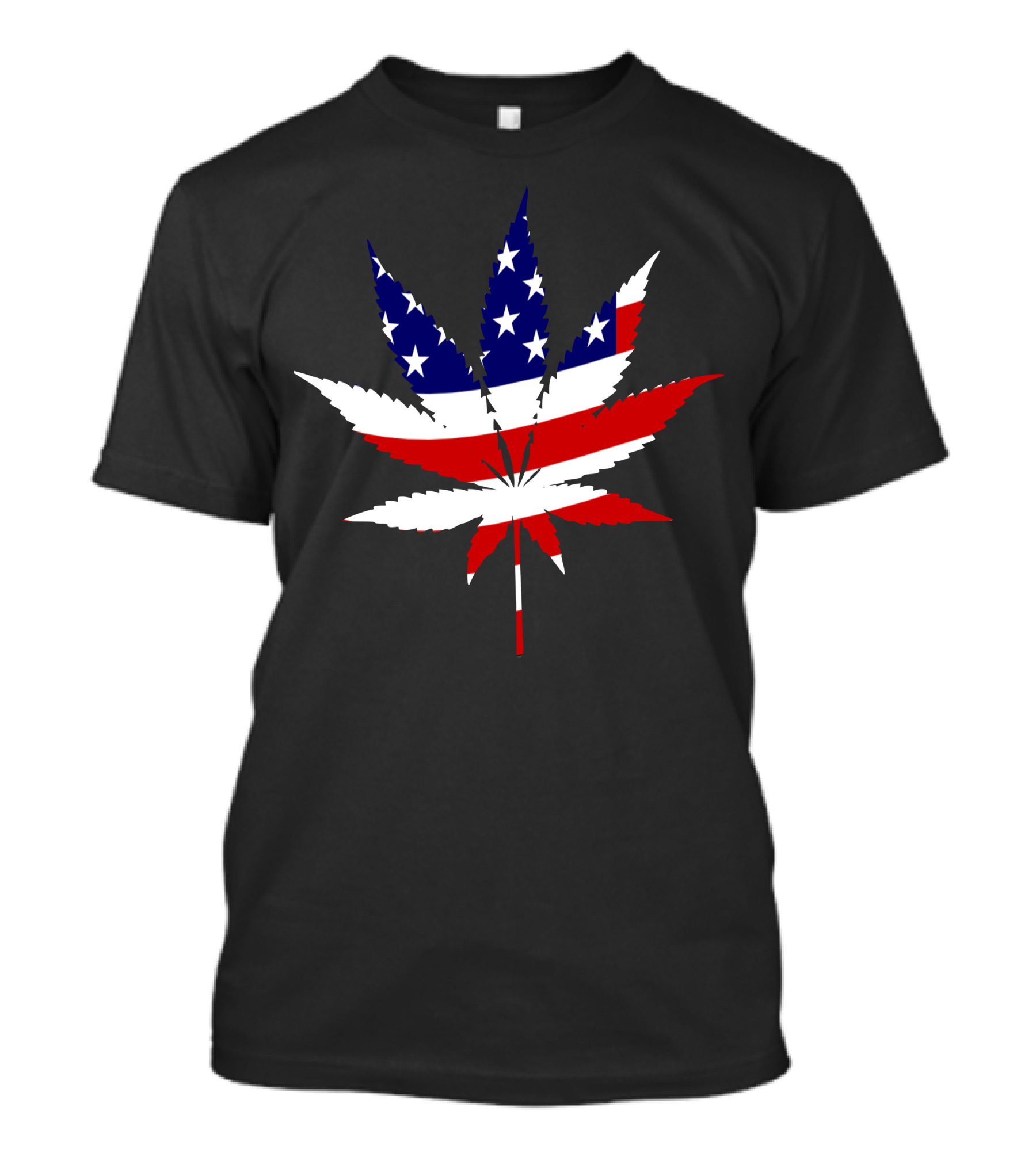 Weed Flagged Sign American Flag Cannabis Leaf 100 Cotton Legalization T-Shirt