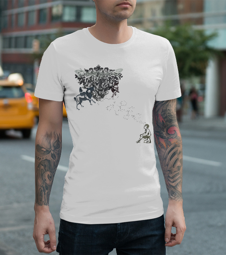 What Dreams Are Made Of Fantasy Creatures and Daydreaming Child T-Shirt