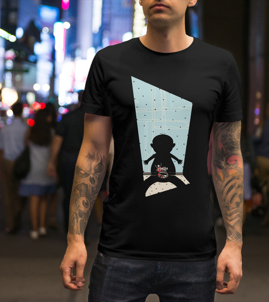Where Are My Toys Shadow Silhouette With Red Classic Toy Robot T-Shirt