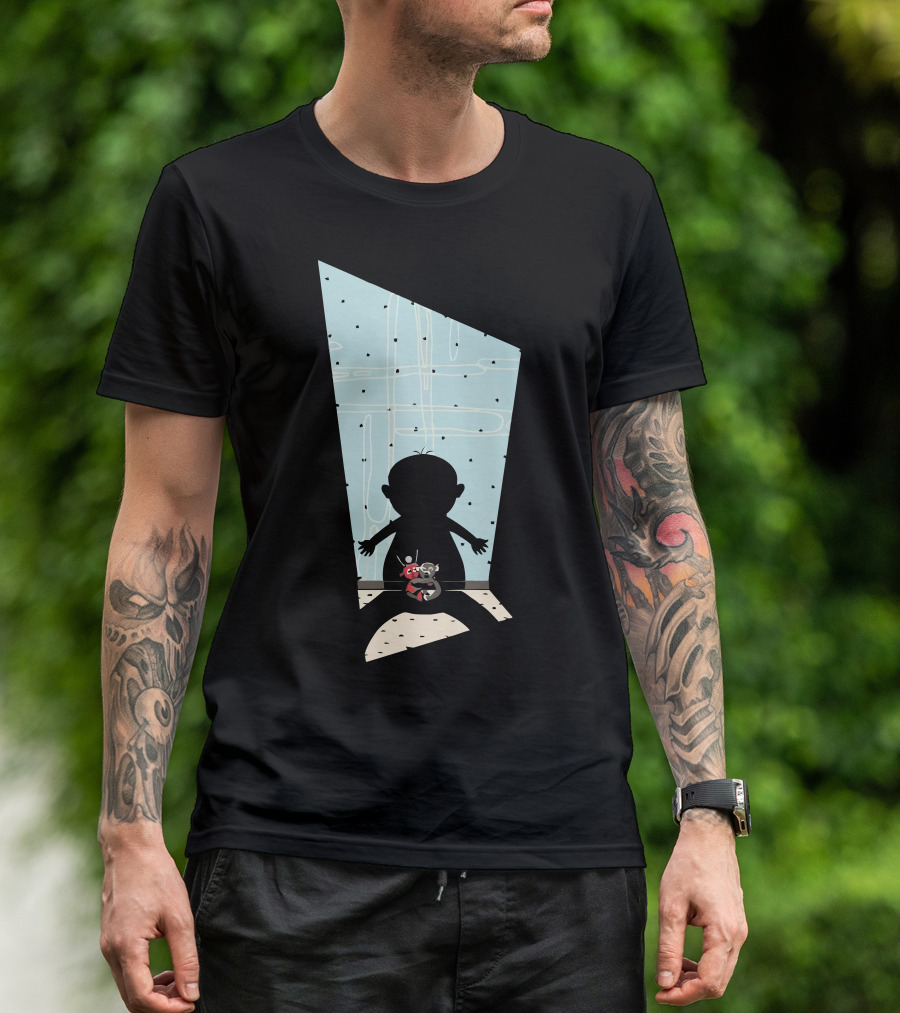 Where Are My Toys Shadow Silhouette With Red Classic Toy Robot T-Shirt