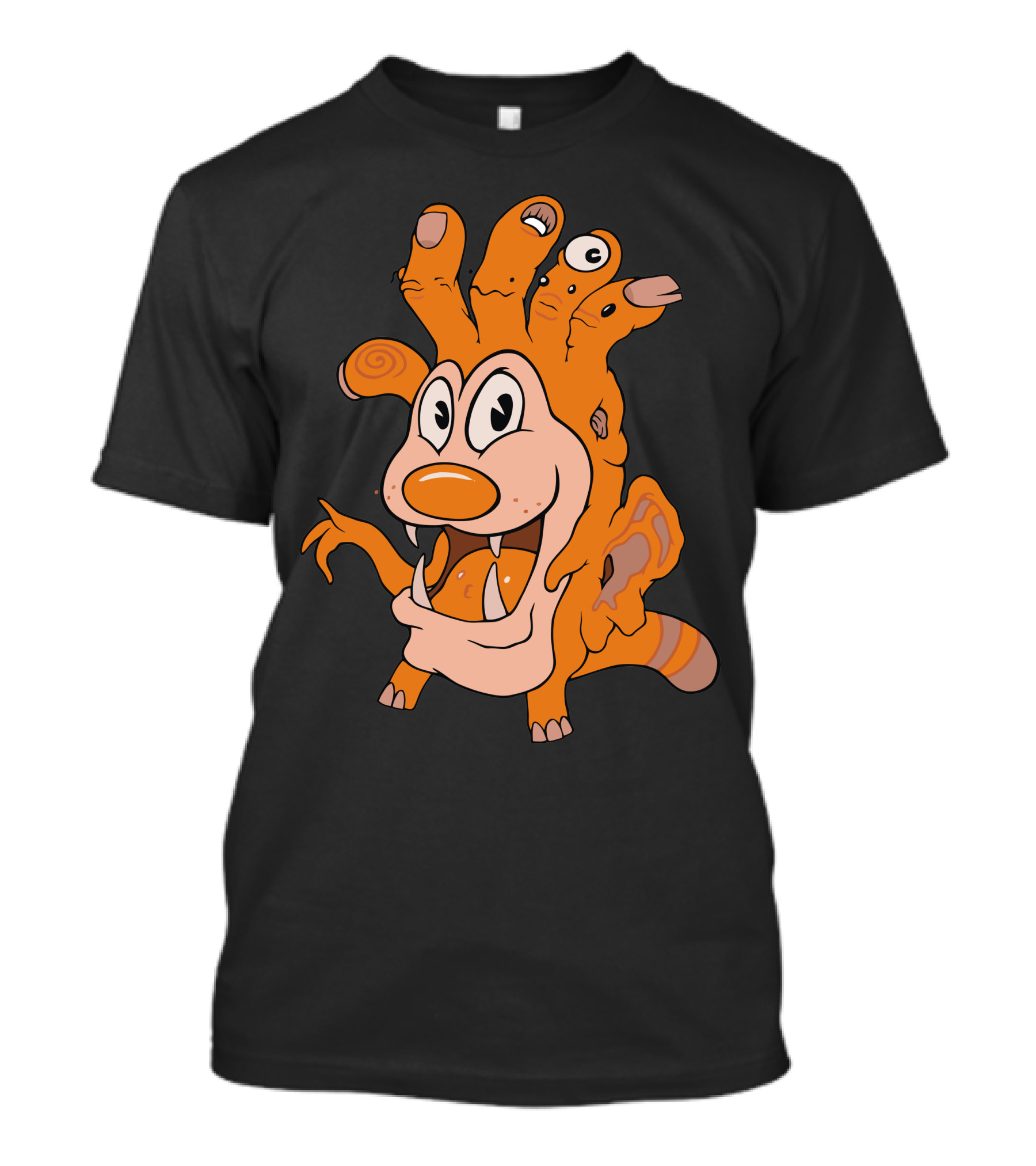 Orange Cartoon Monster With Hand Head Brain Fart From 2009 T-Shirt